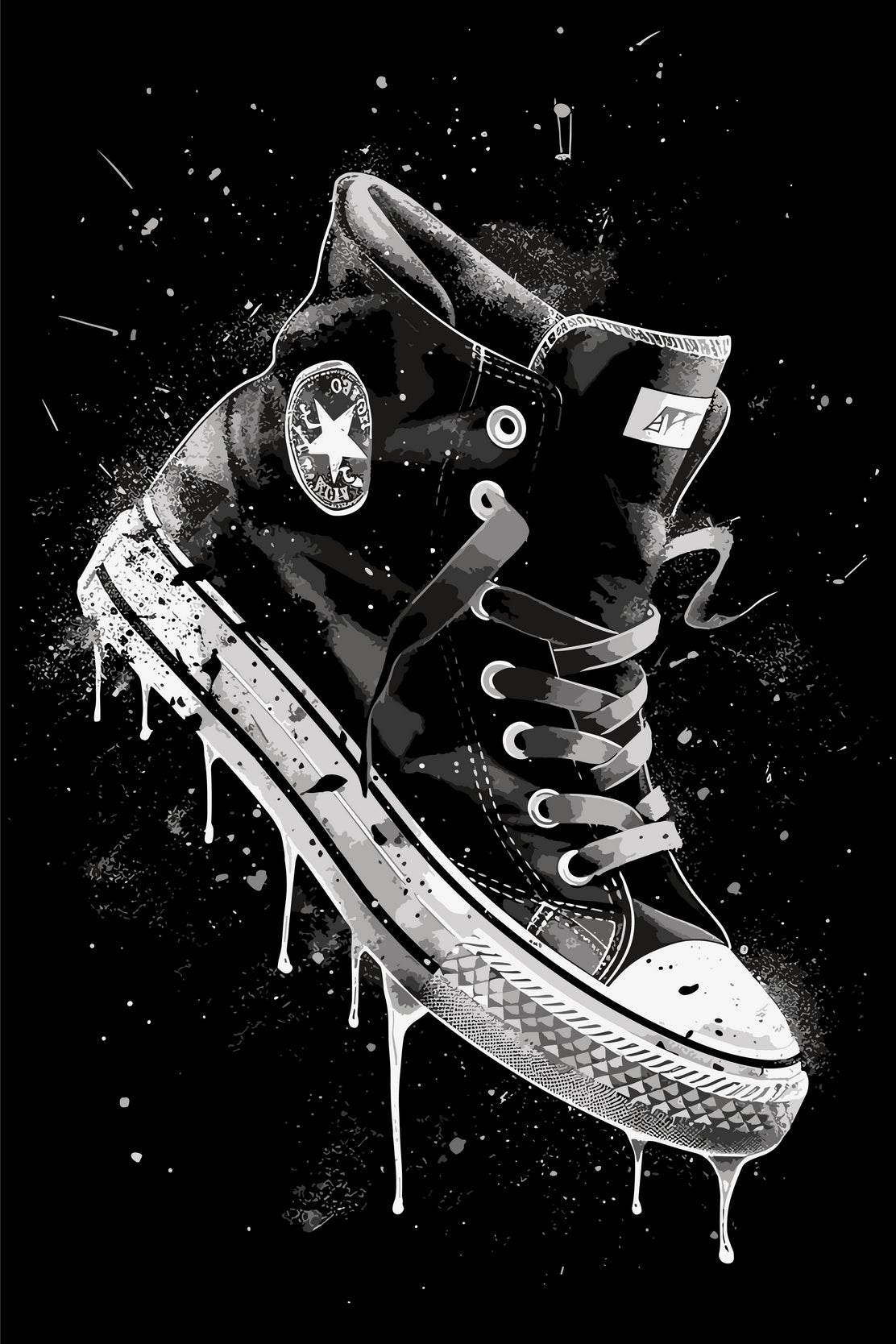 Shoes Black Ankle Boots Wall Art - beink online art store