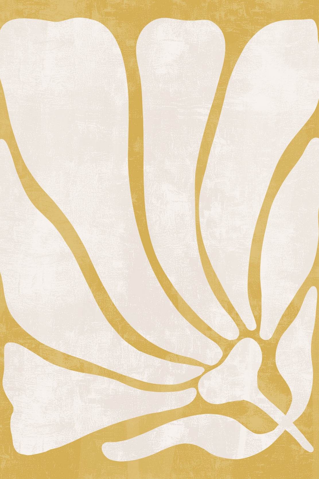 Golden Petal Harmony Wall Art - beink online art store