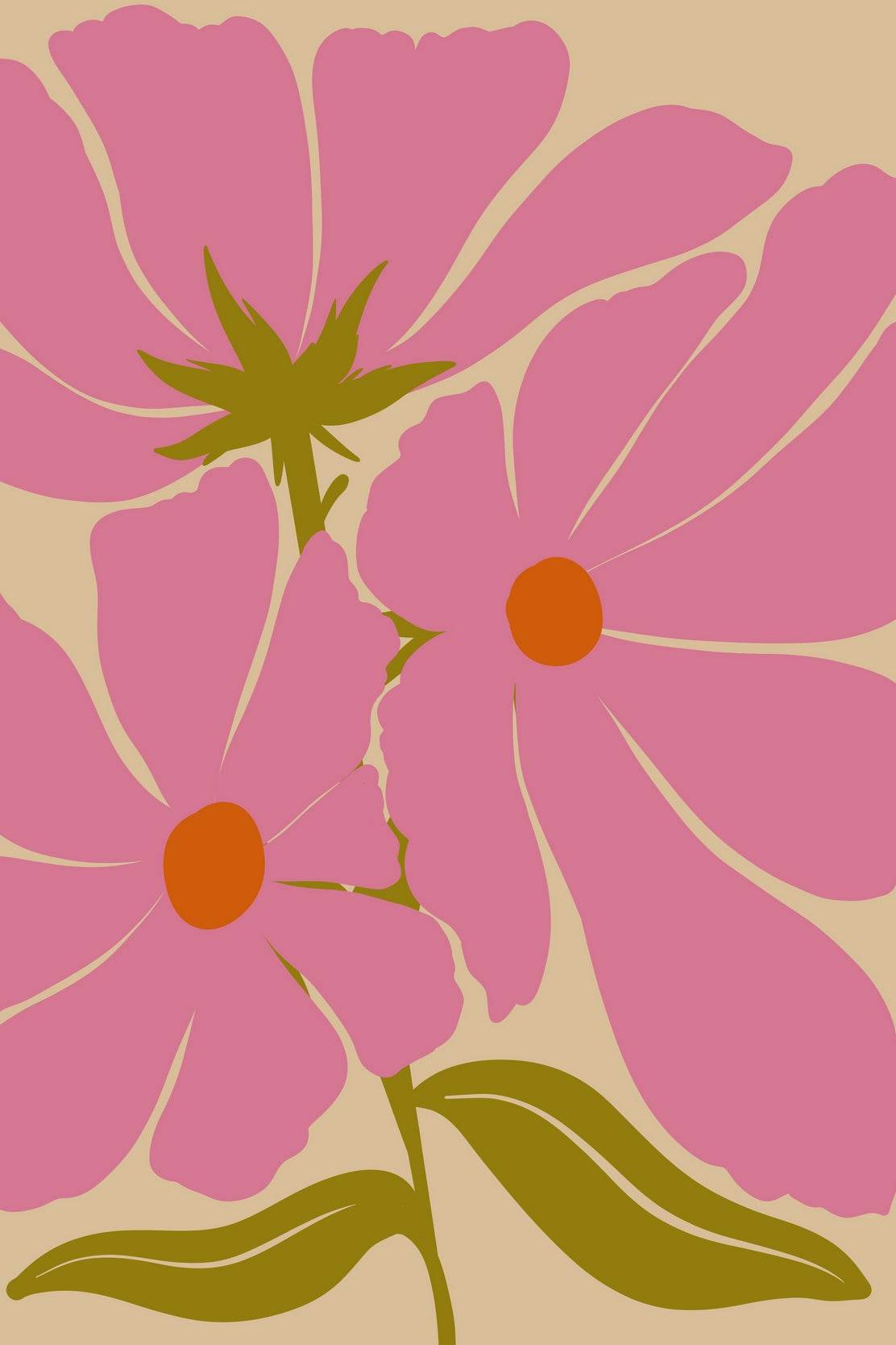 Marsh Broad-Faced Flowers Wall Art - beink online art store