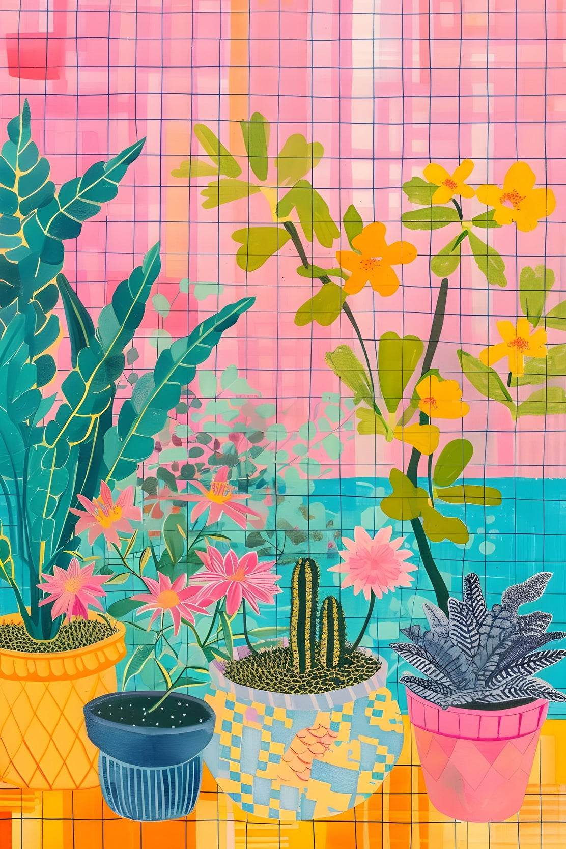 Potted Paradise Digital Art - beink online art store