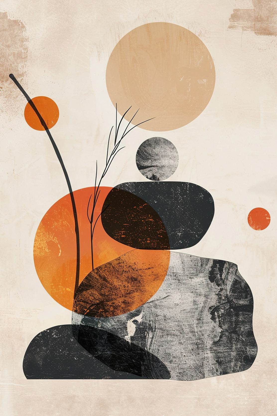 Boho Shapes Abstract Wall Art - beink online art store
