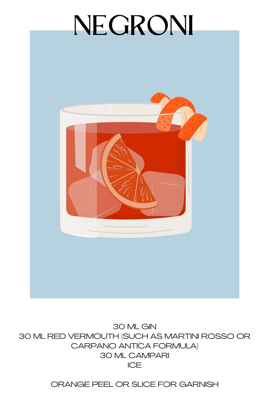 Negroni Cocktail Wall Art - beink online art store