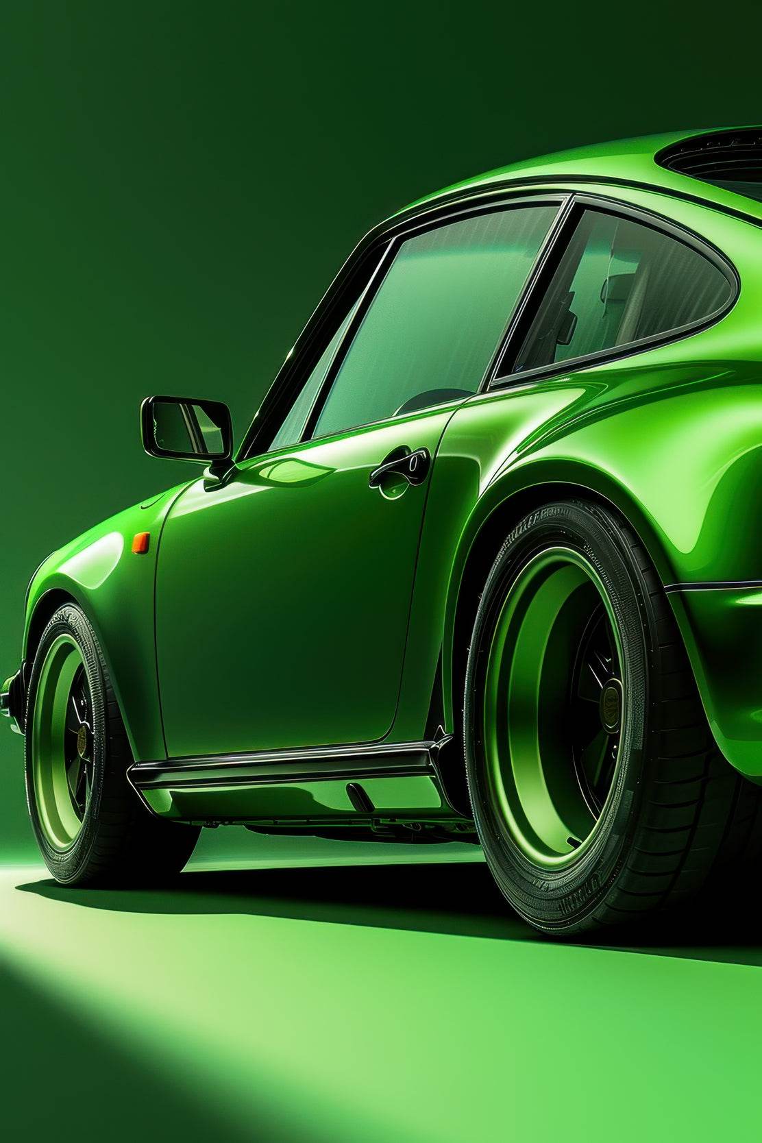 Porsche Carrera Coupe Green Wall Art - beink online art store