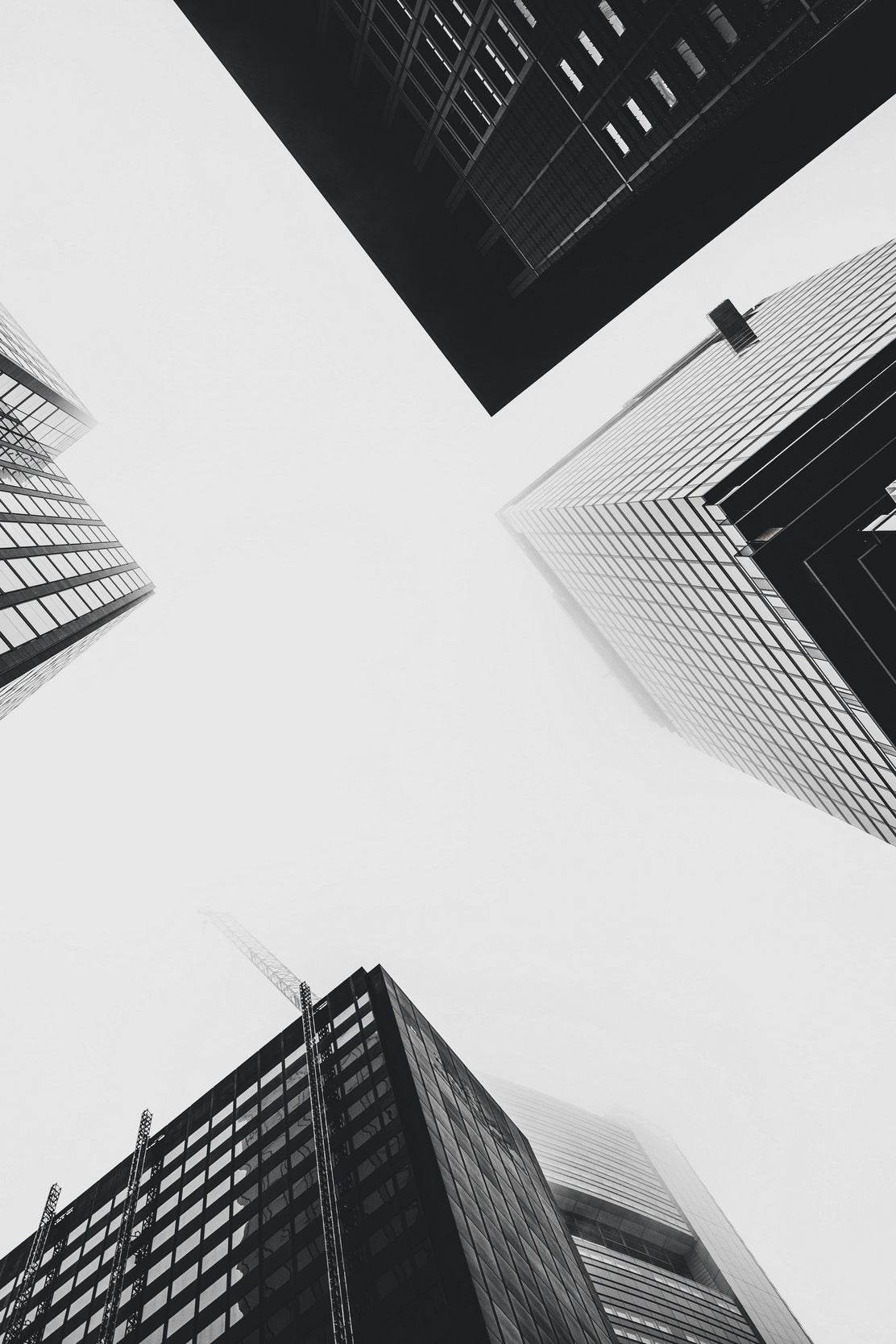 High Rise Building Black & White Wall Art - beink online art store