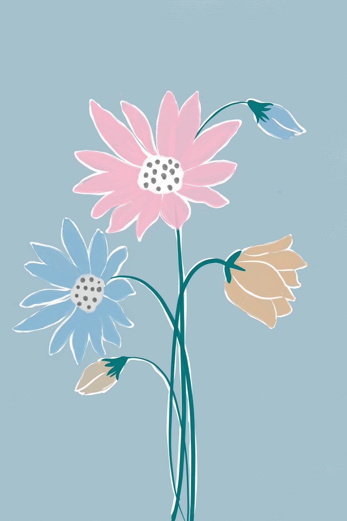 Painting Fantasy Flowers Wall Art - beink online art store