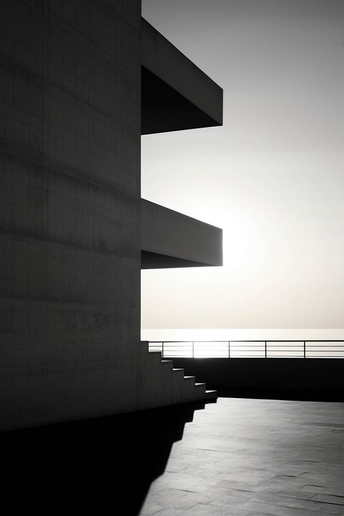 Black And White Building Facade - beink online art store