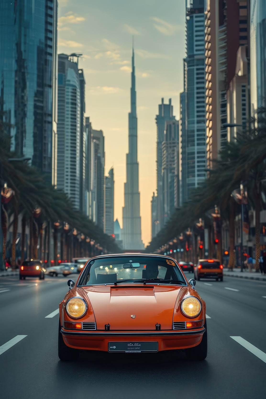 Driving Porsche In The City Wall Art - beink online art store