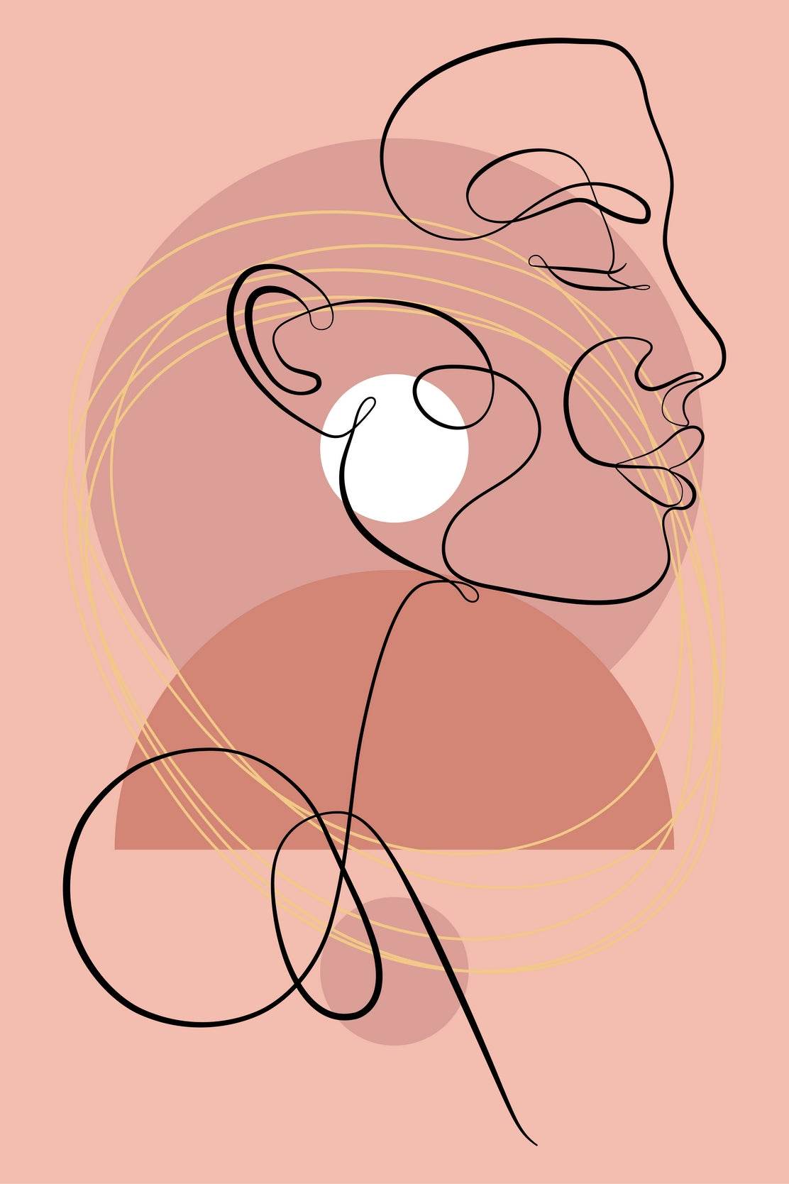 Portraiture in a Minimalist Style Wall Art - beink online art store