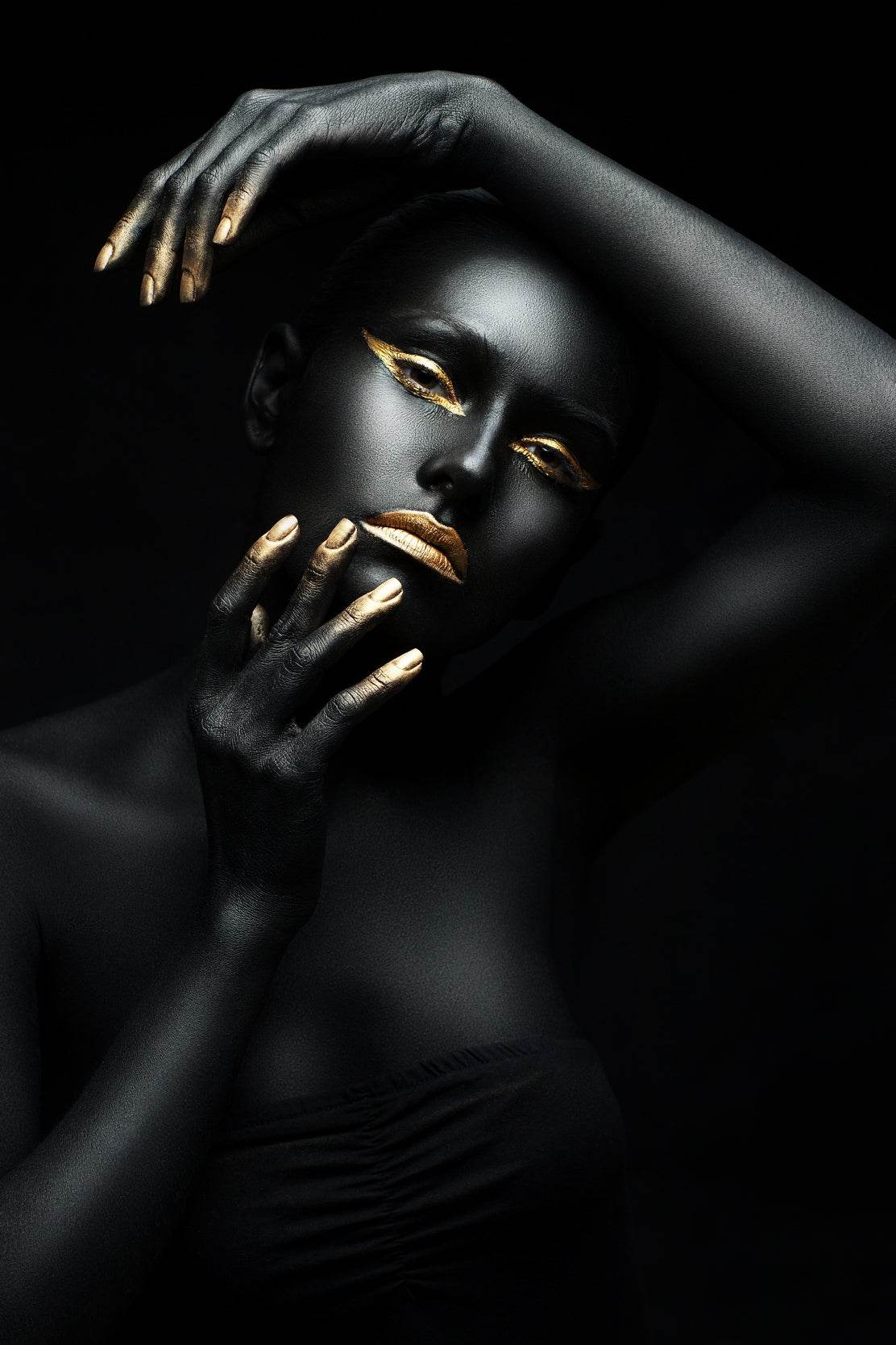Golden Makeup on The Skin Wall Art - beink online art store