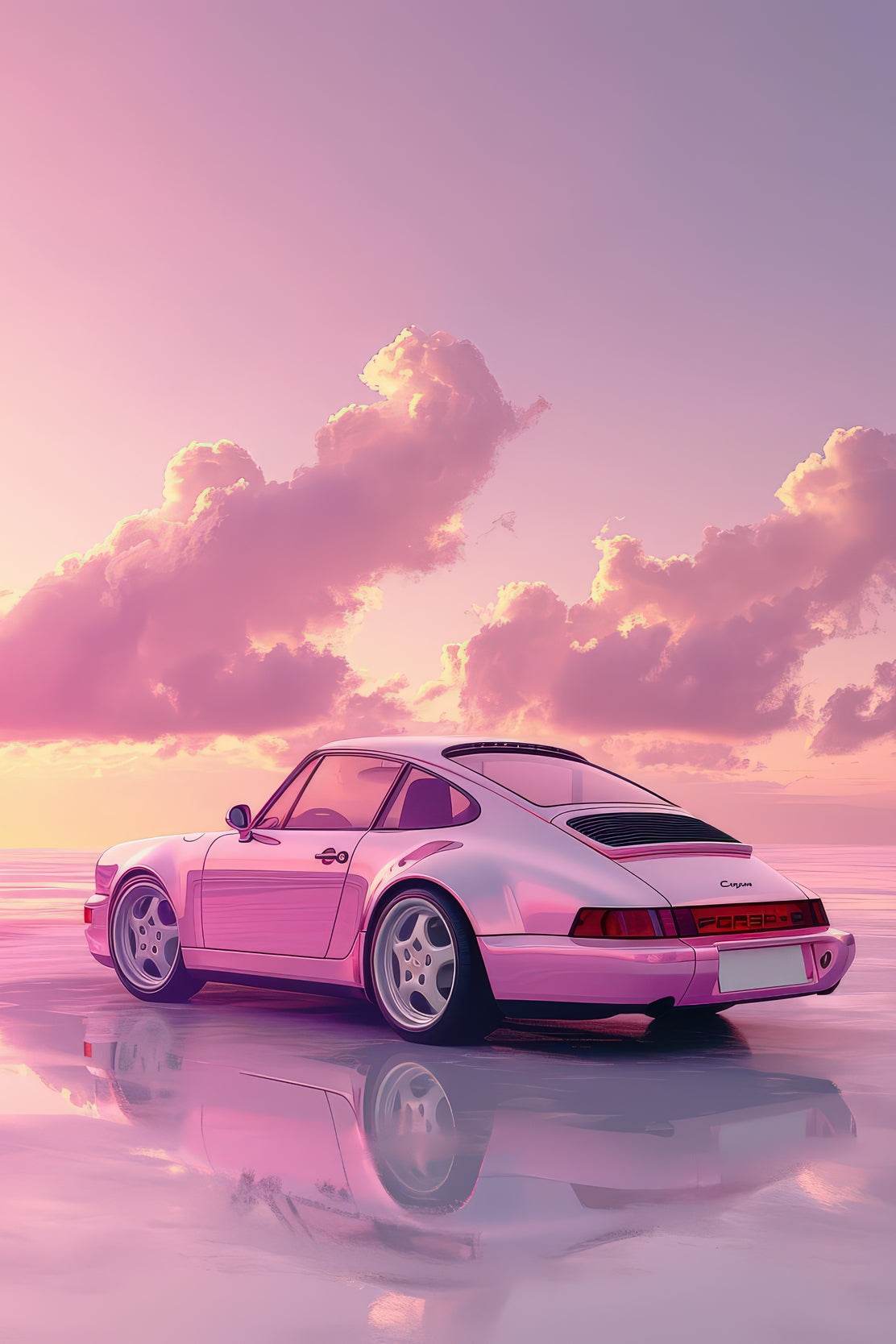 Porsche911 Pink Wall Art - beink online art store
