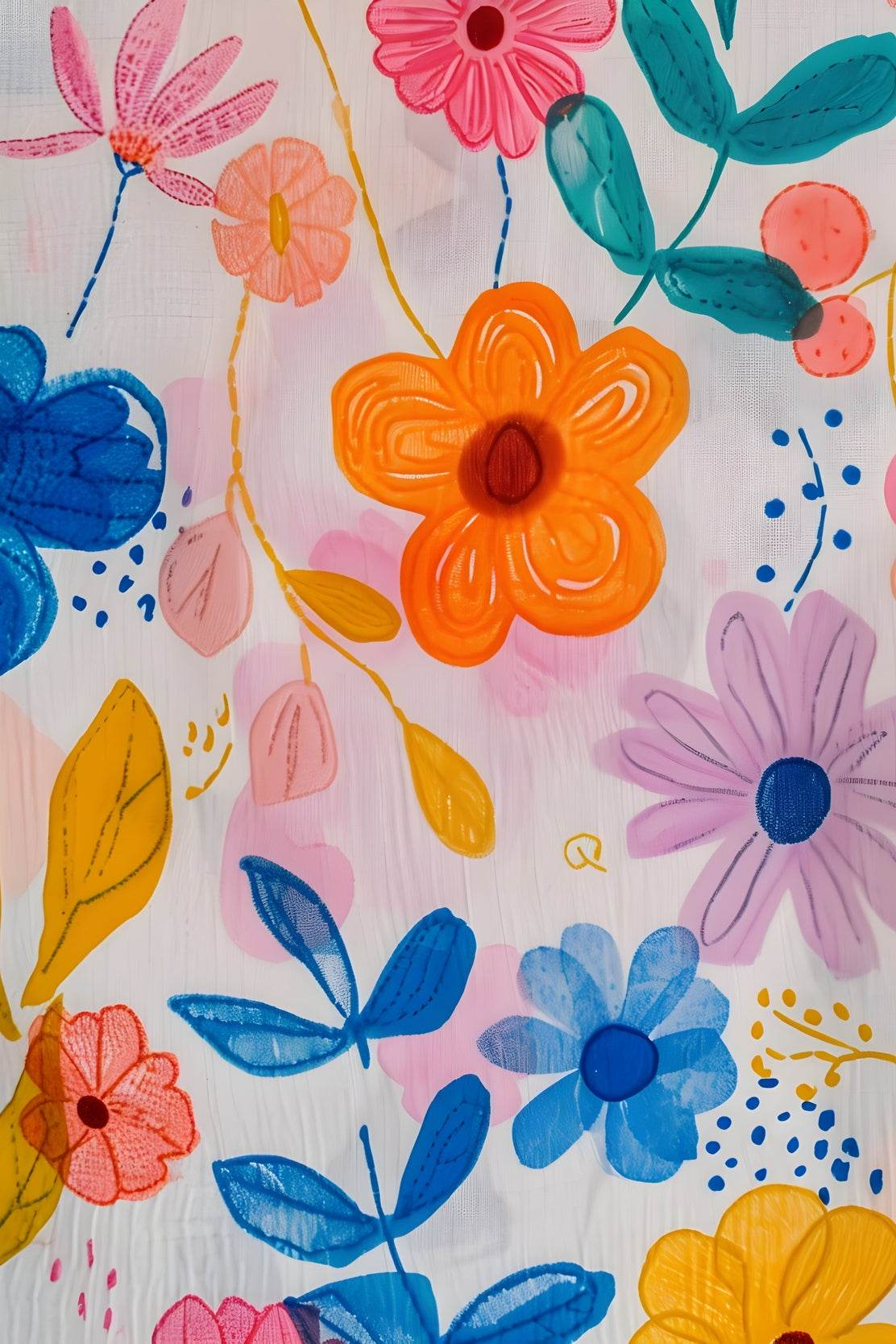 Multicolor Flowers Painting Digital Art - beink online art store