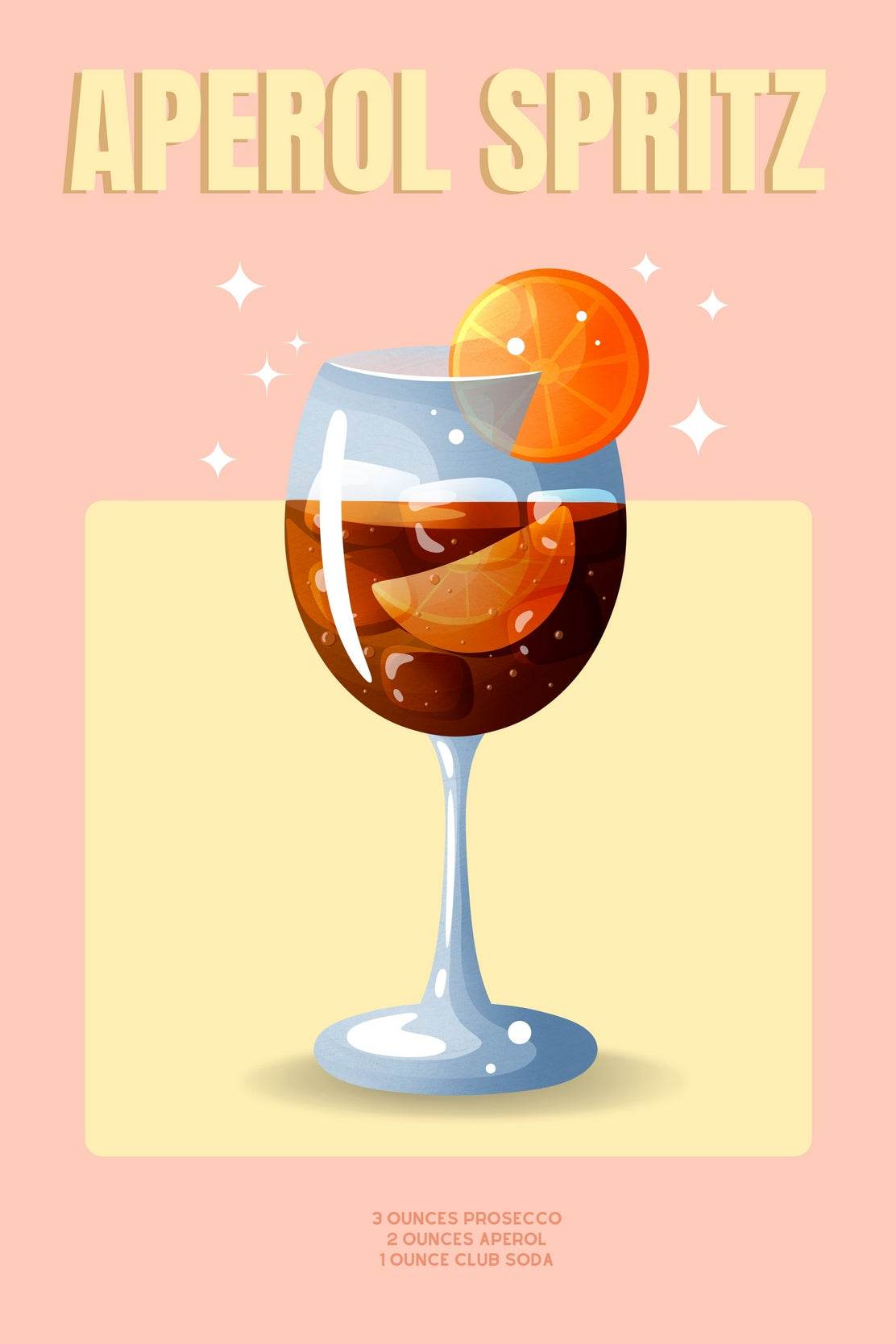 Orange Carbonated Cocktail Wall Art - beink online art store