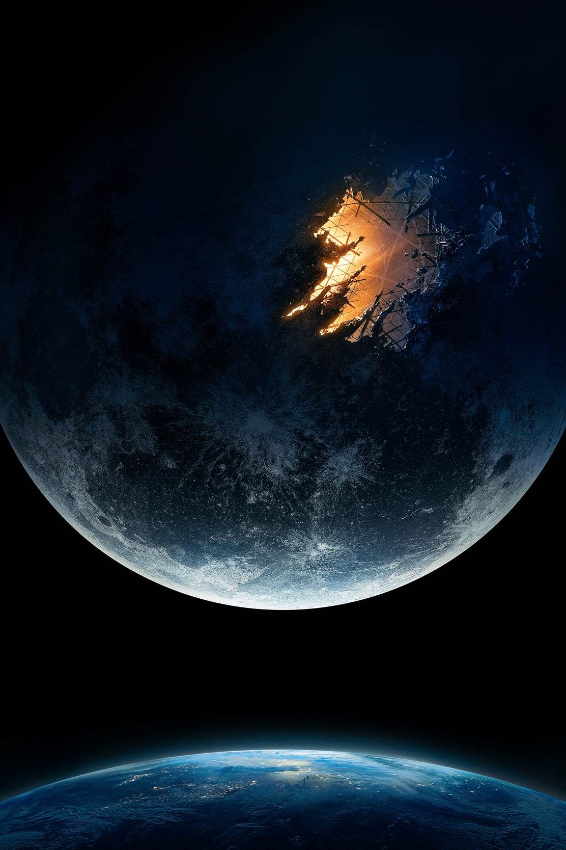 Moonfall in Space Wall Art - beink online art store