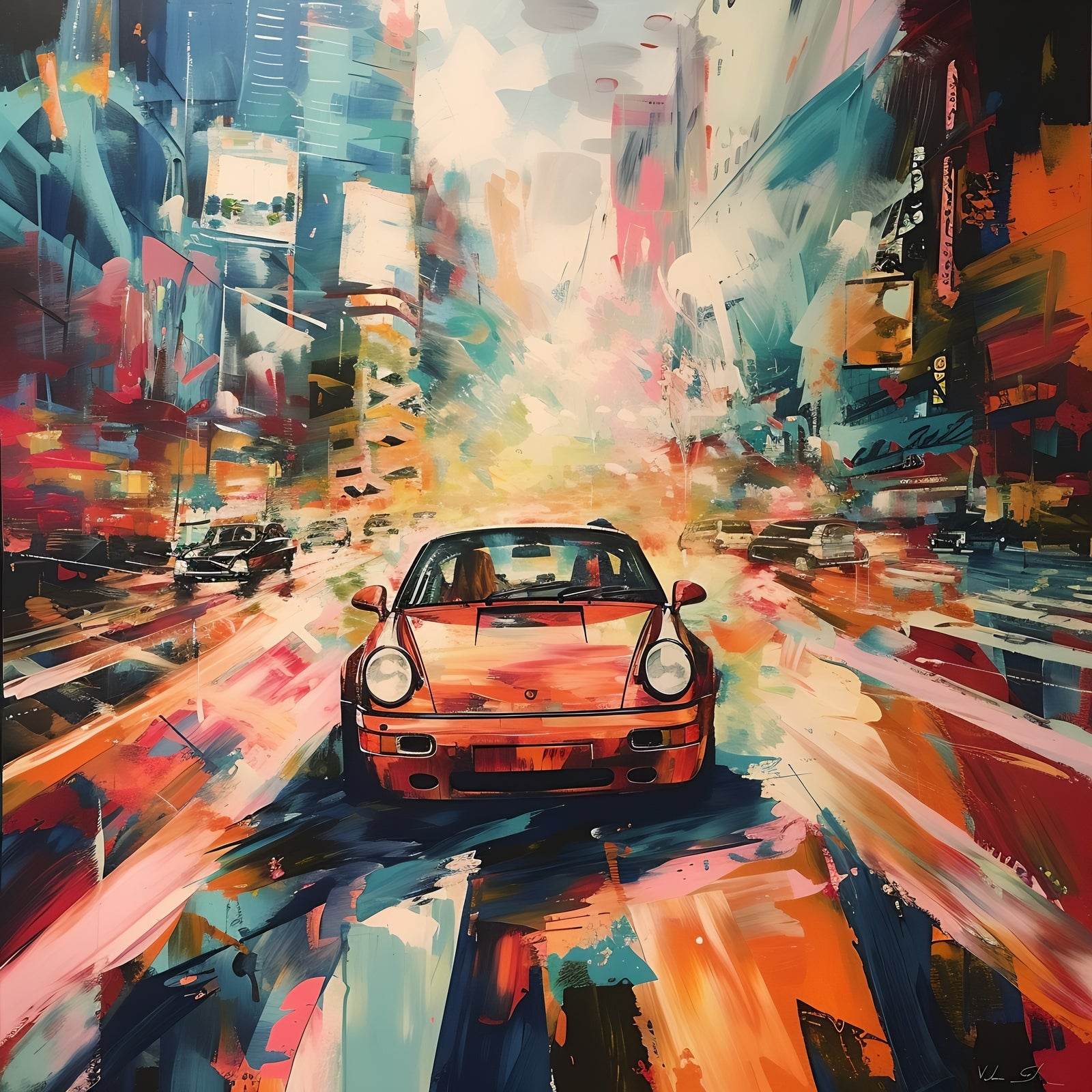 Porsche 911 Turbo Sport Wall Art - beink online art store