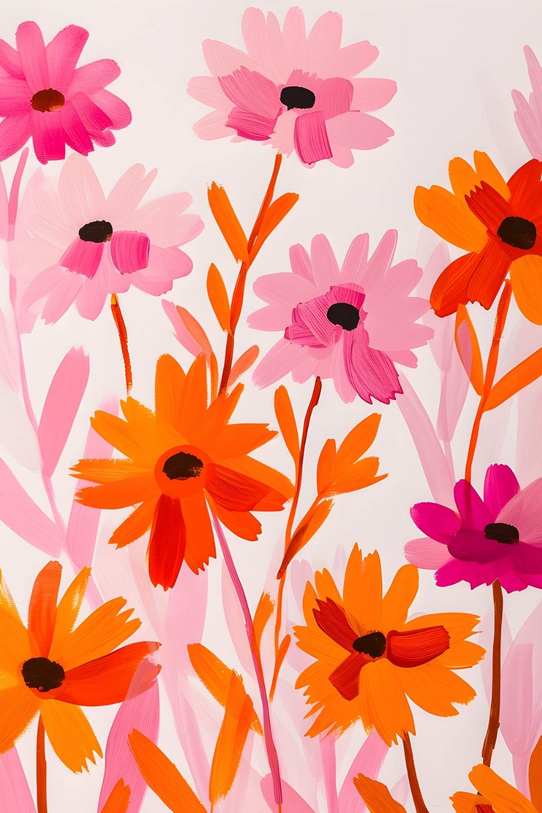 Wild Colorful Flowers Digital Art - beink online art store
