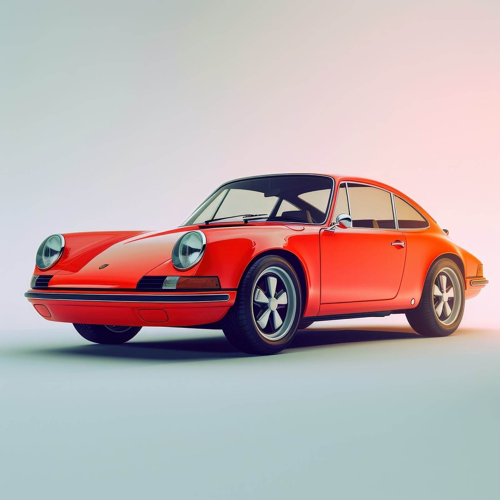 Porsche 911 Orange Wall Art - beink online art store