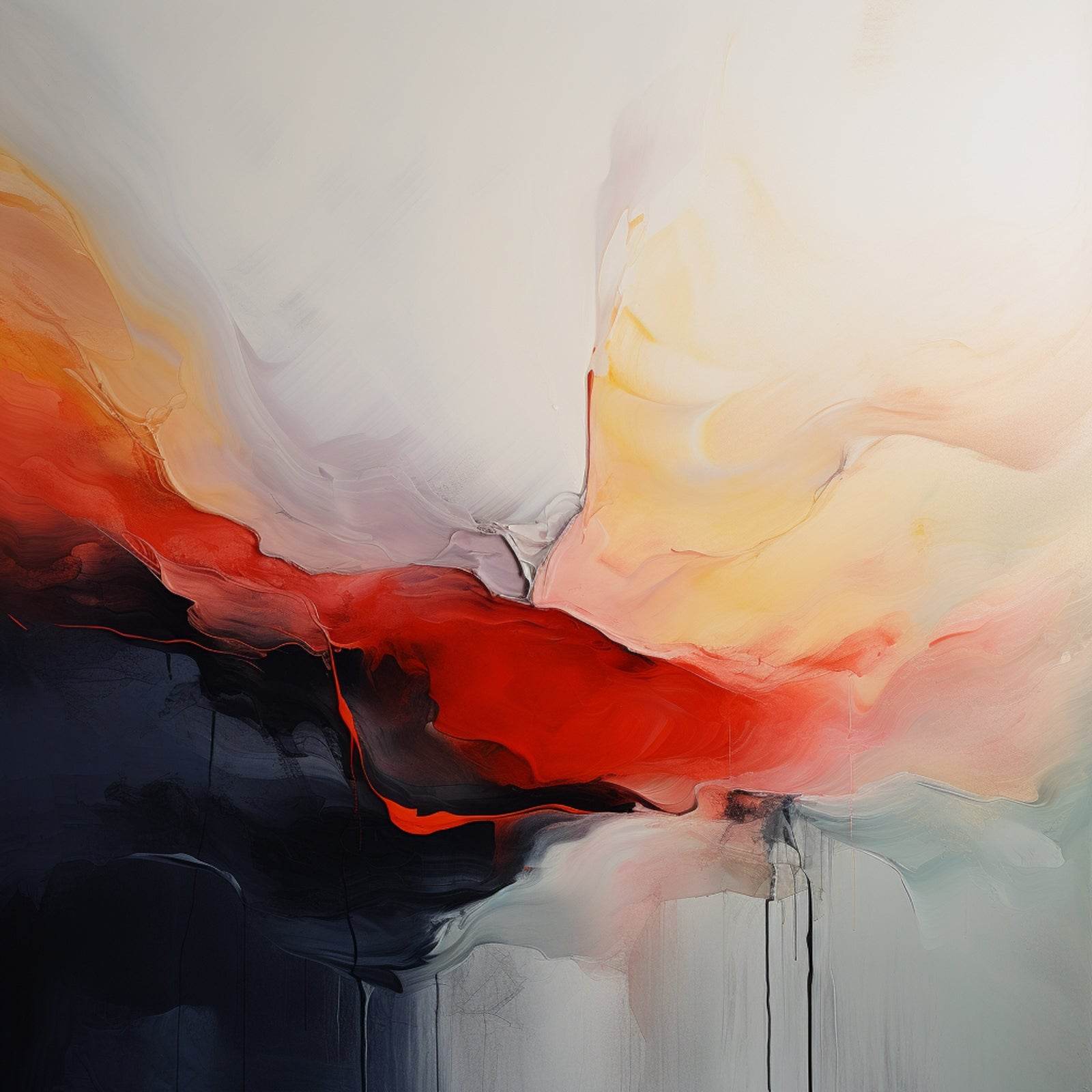 Digital Water Color Vibrant Abstract Wall Art - beink online art store