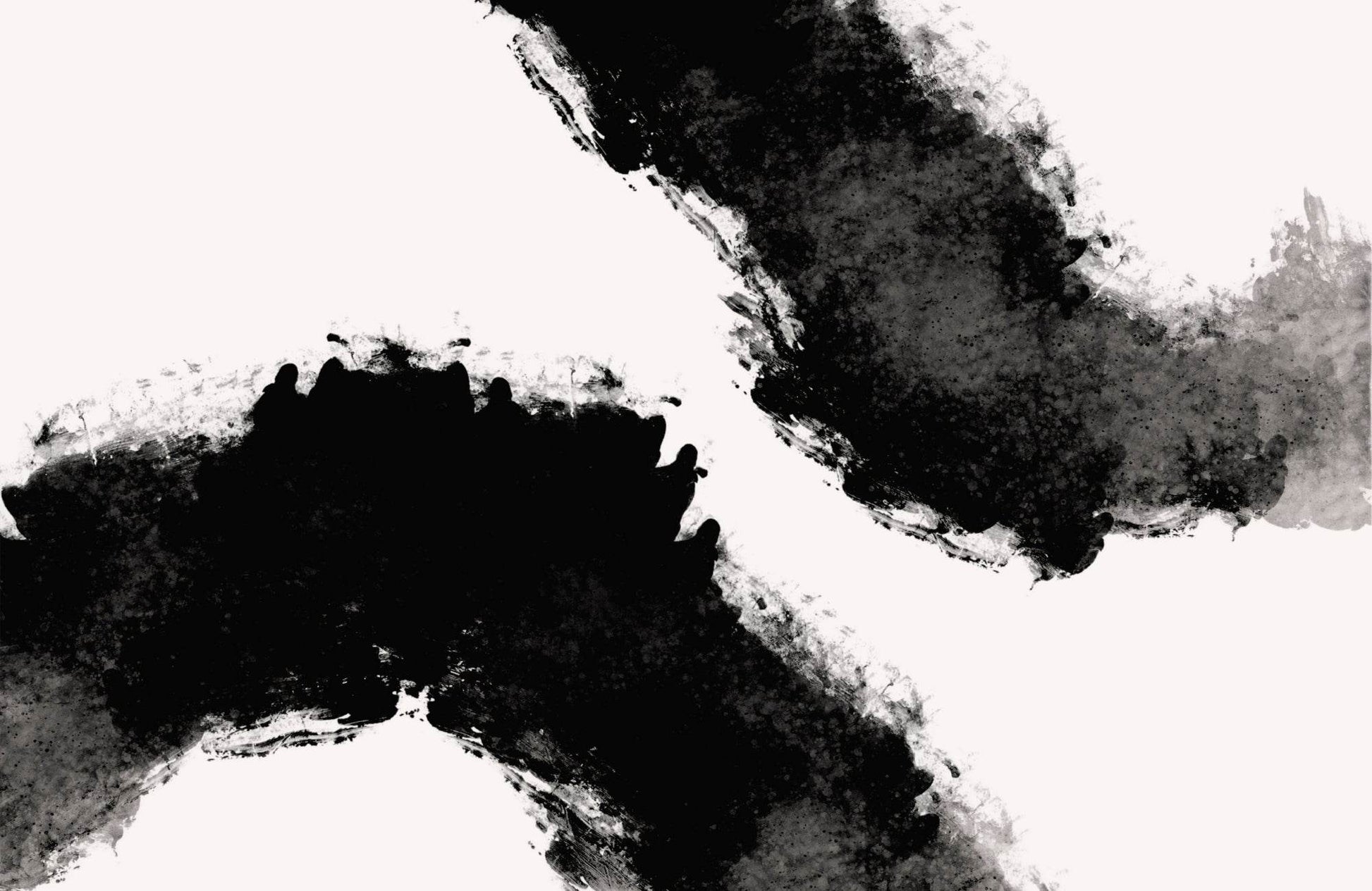 Black Ink Blots Modern Wall Art - beink online art store