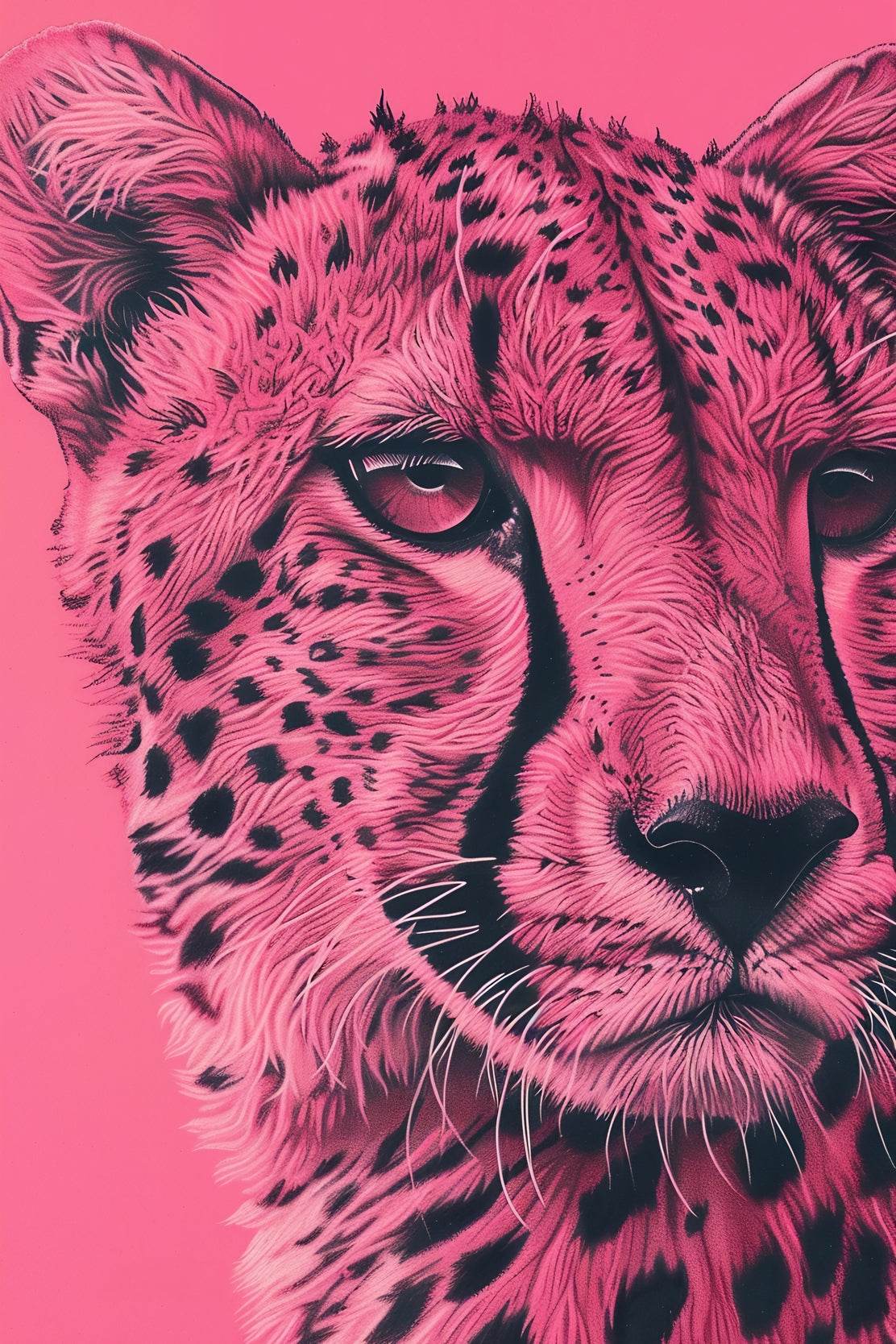 Pink Leopard Background Wall Art - beink online art store
