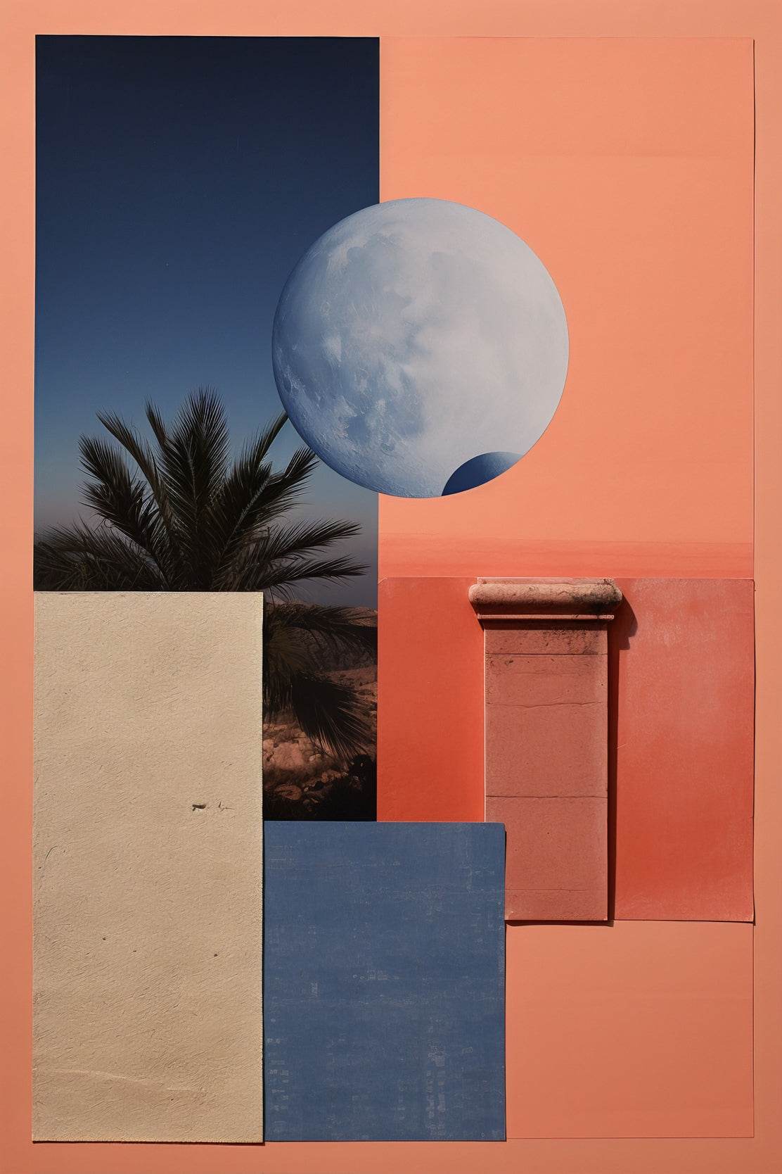 Creative 3D Moon Abstract Wall Art - beink online art store
