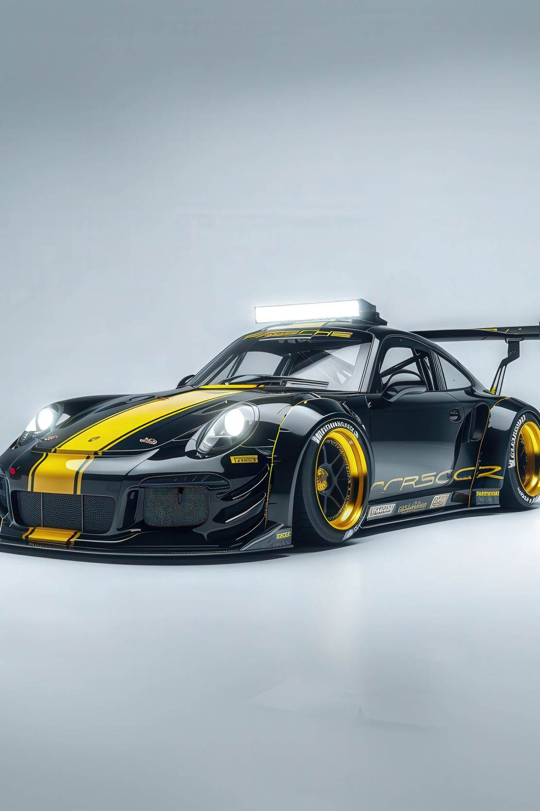 Porsche 911 Gt3 Rs Black Wall Art - beink online art store