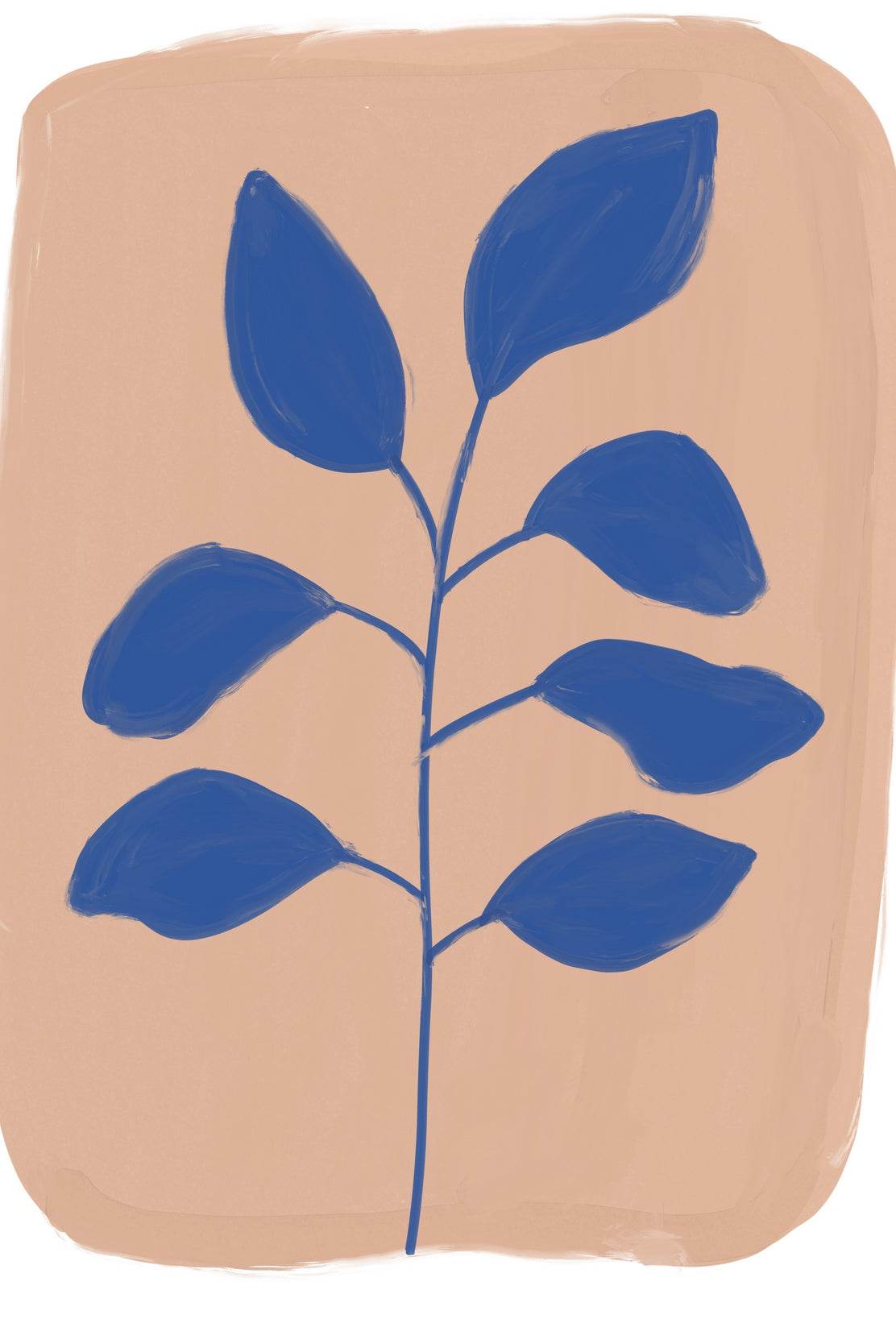 Plant With Blue Leaves Wall Art - beink online art store