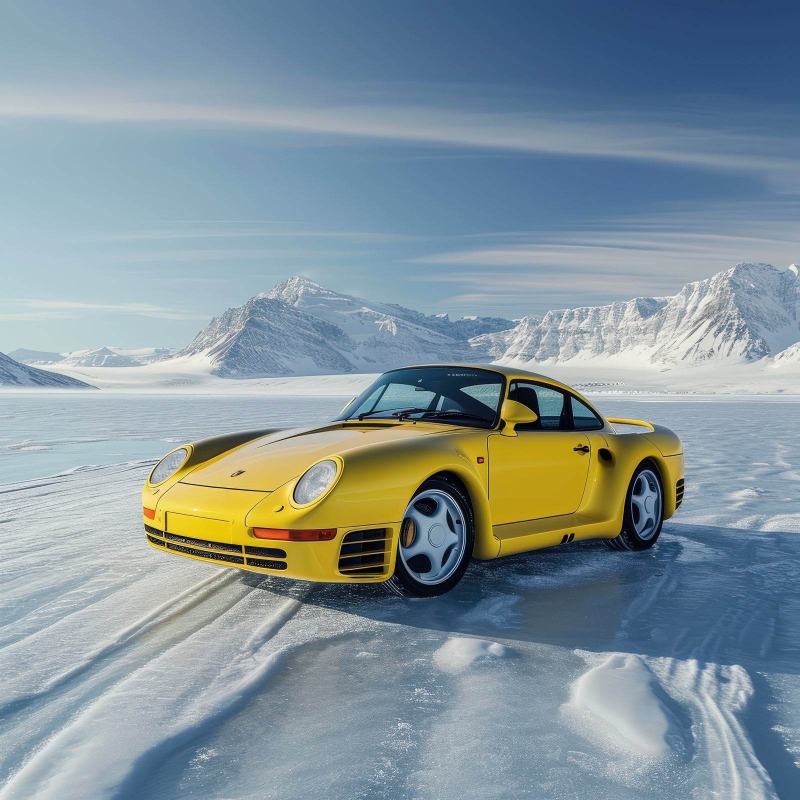 Porsche 959 RSR Gold Wall Art - beink online art store