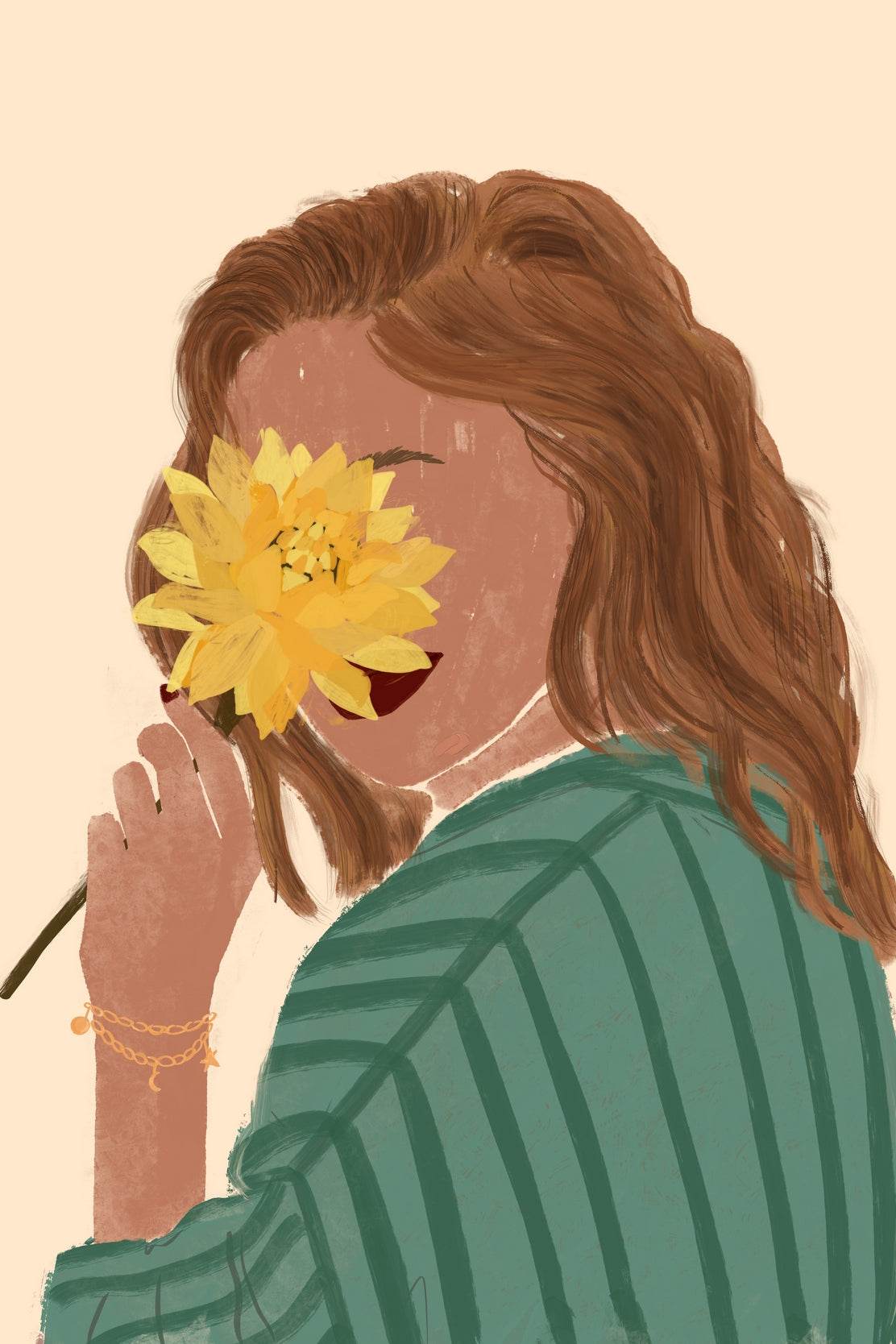 Place The Chrysanthemum on Her Face Wall Art - beink online art store