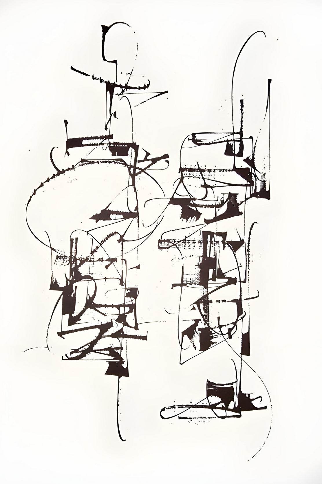 Calligraphic Chaos Modern Wall Art - beink online art store
