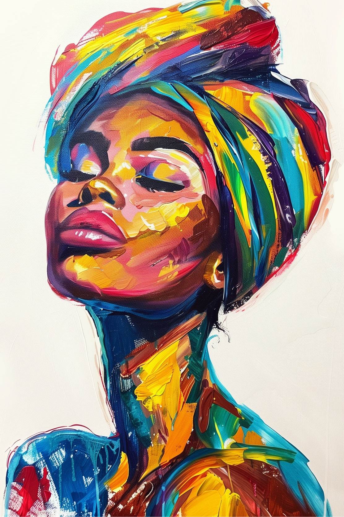 African Woman Painting Wall Art - beink online art store