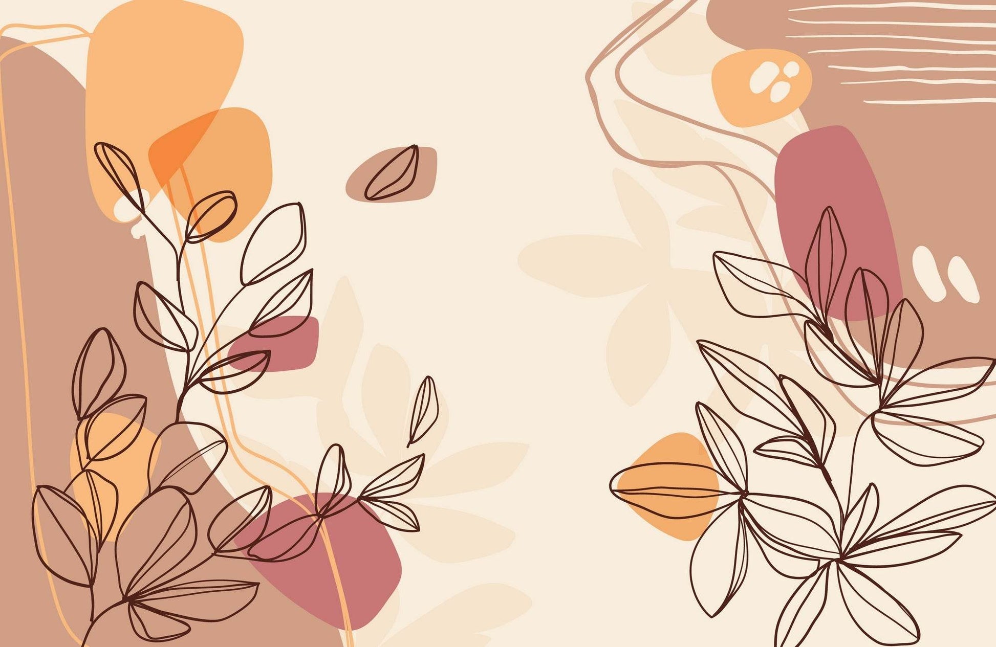 African Daisy Flower Branch Wall Art - beink online art store