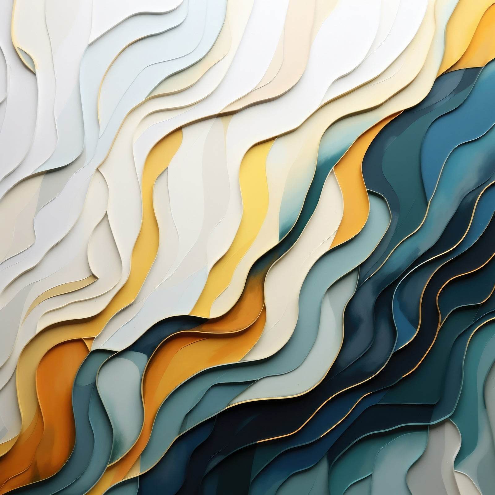 Paper Layers Abstract Wall Art - beink online art store