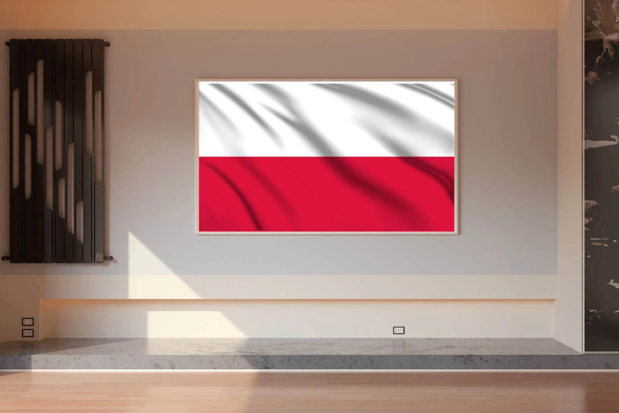 Poland National Flag Wall Art - beink online art store