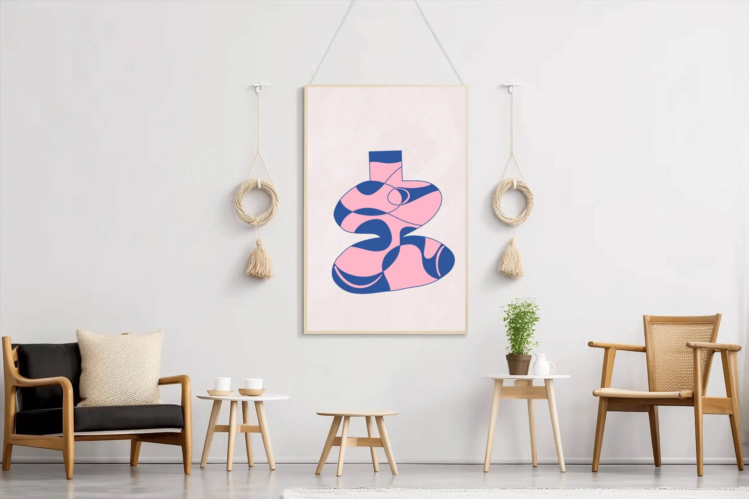 Pink Patterned Vase Wall Art - beink online art store