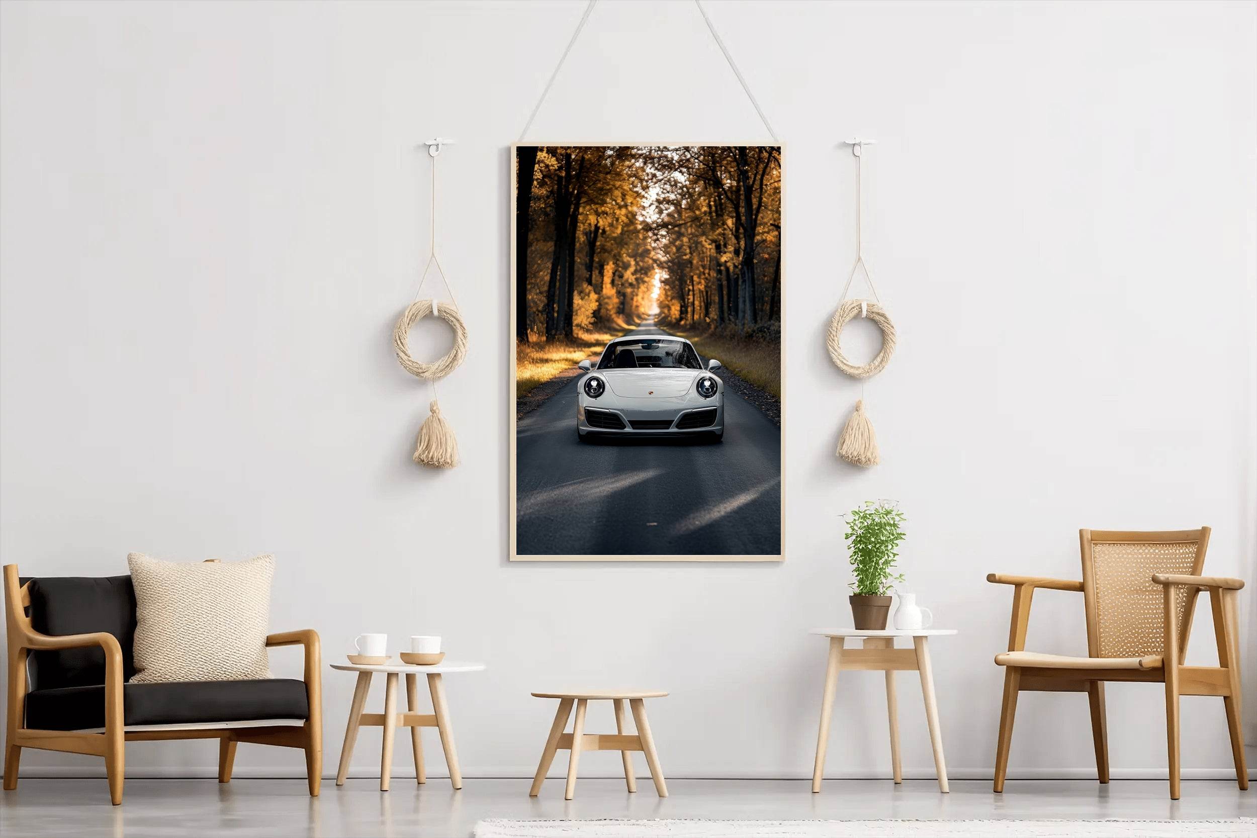 Porsche Carrera White Wall Art - beink online art store