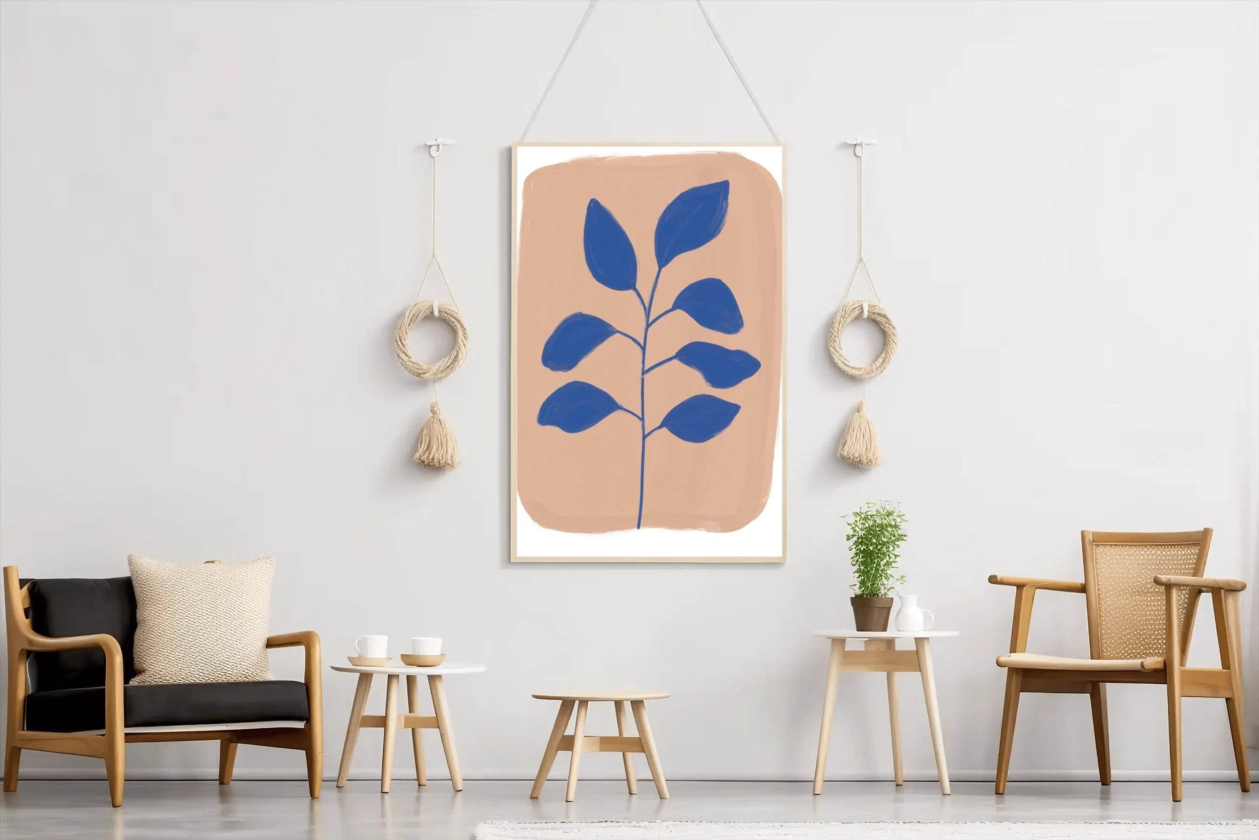 Plant With Blue Leaves Wall Art - beink online art store