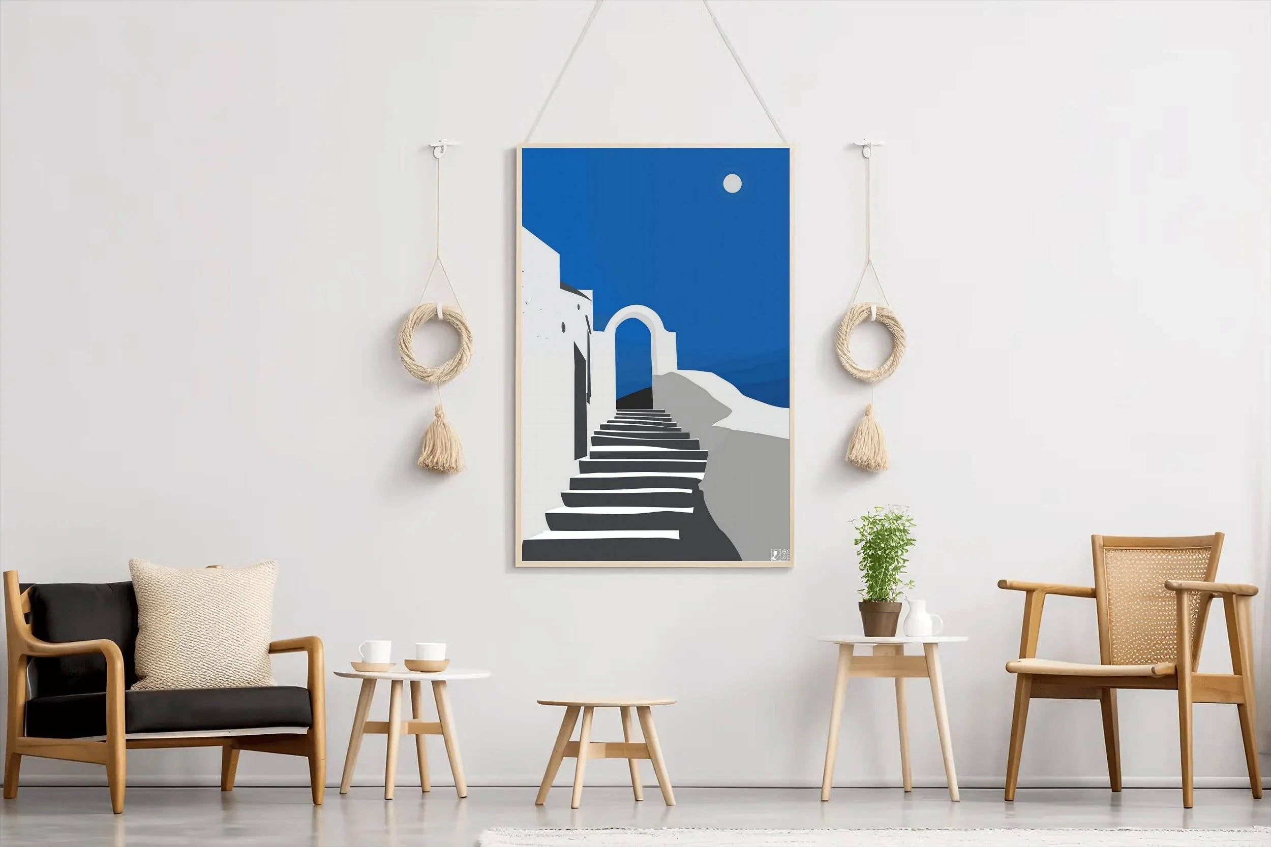 Stairs to the Sky. Santorini - Greece Wall Art - beink online art store