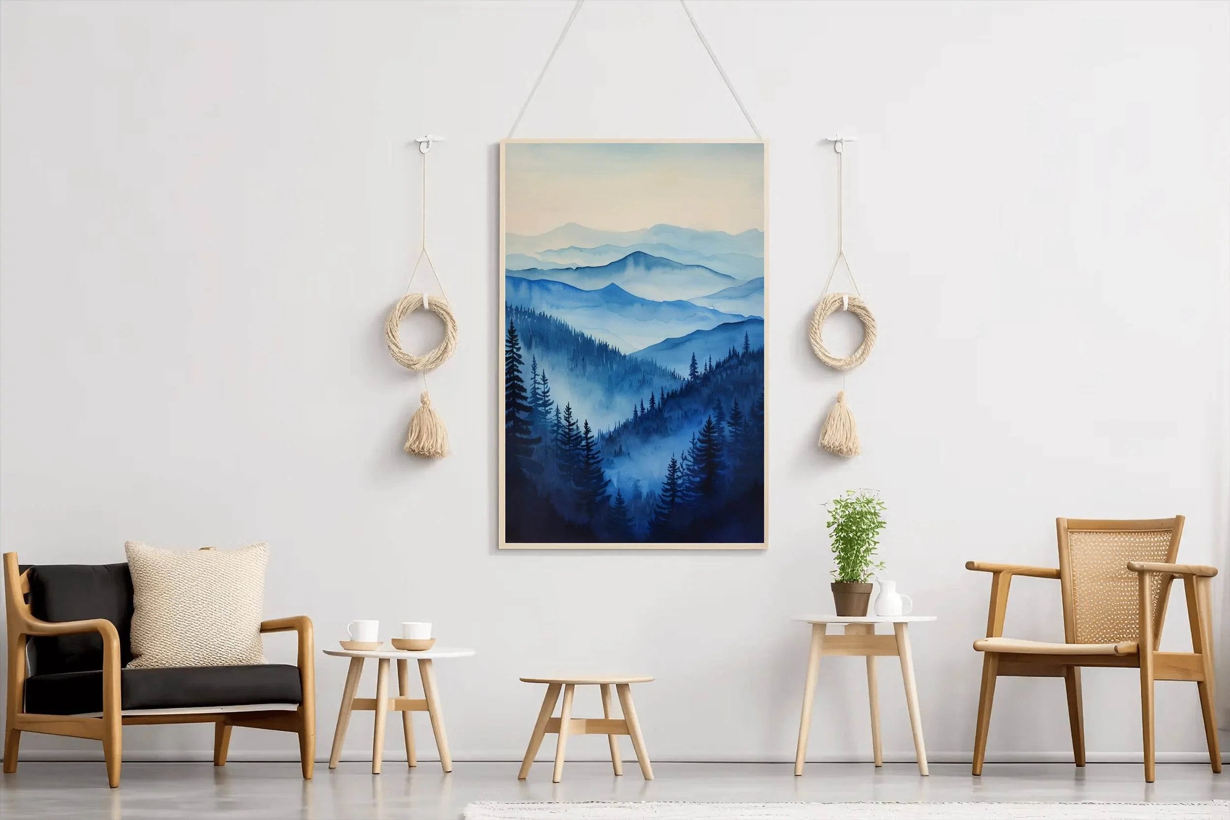 Misty Blue Mountains Wall Art - beink online art store