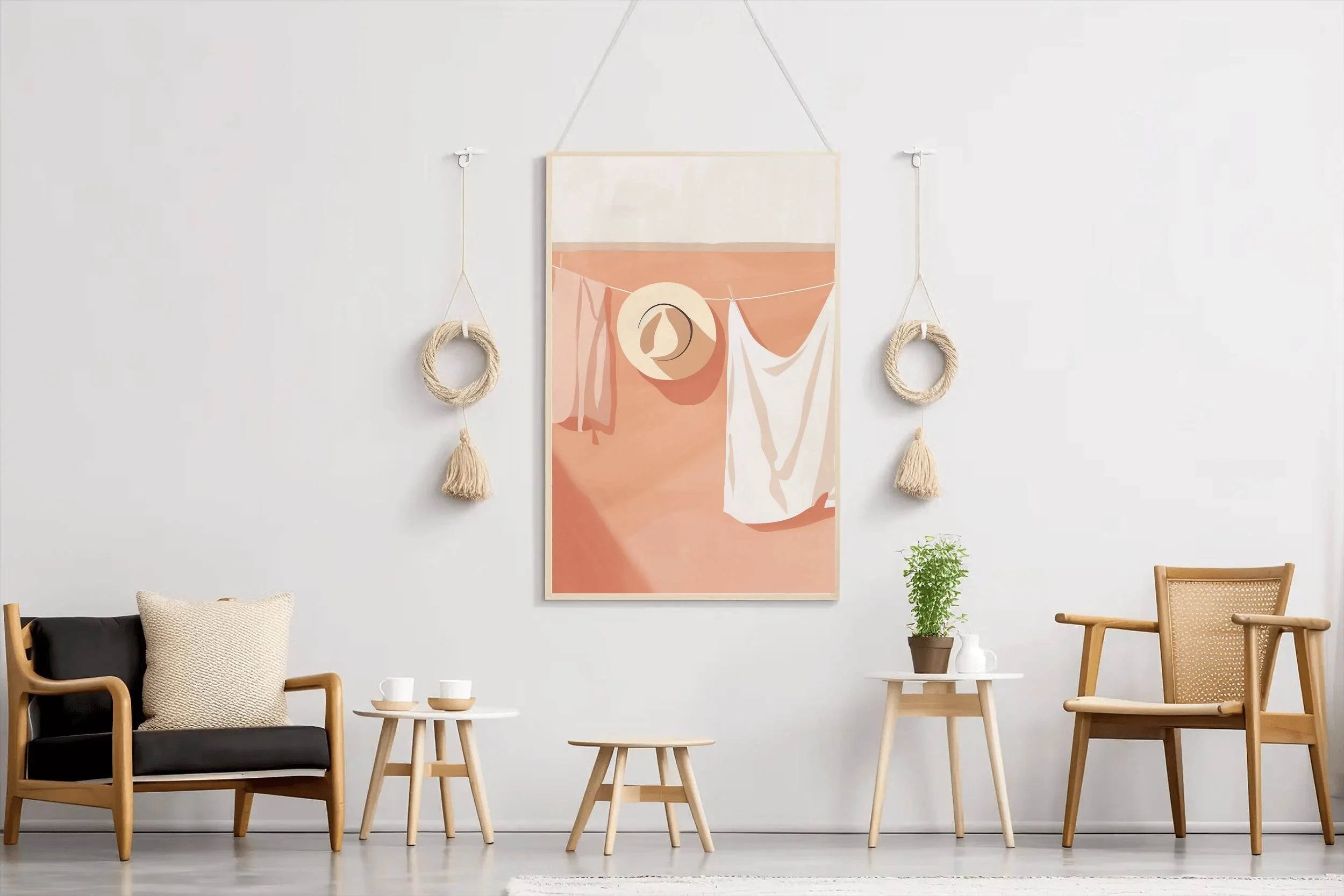 Laundry Day Blues Modern Wall Art - beink online art store