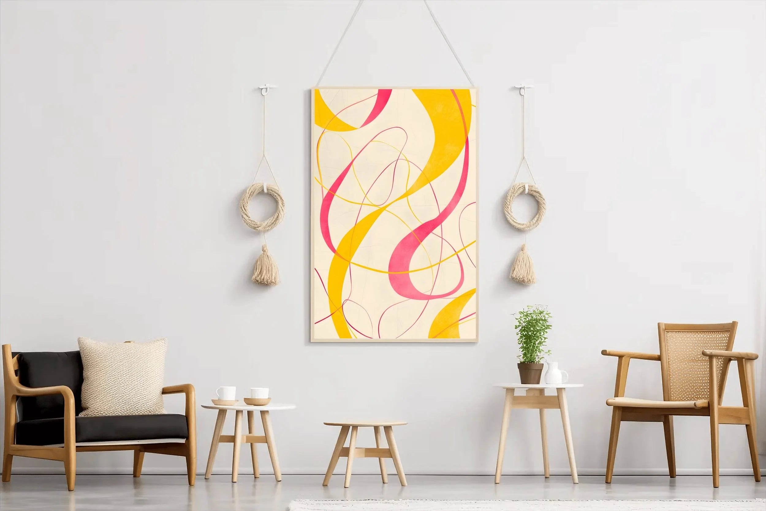 Pink and Red Abstract Digital Art - beink online art store