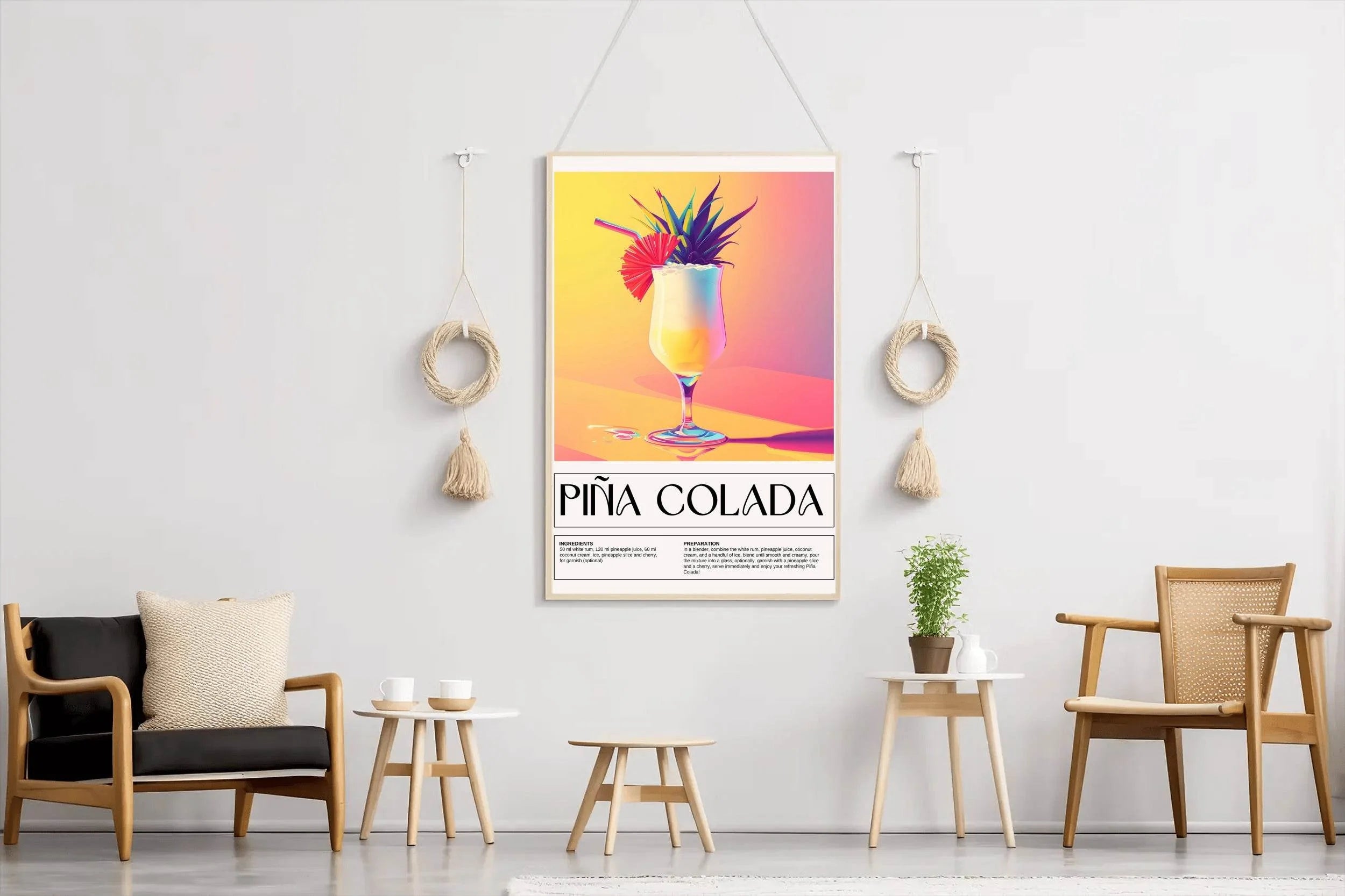 Pina Colada Cocktail Wall Art - beink online art store