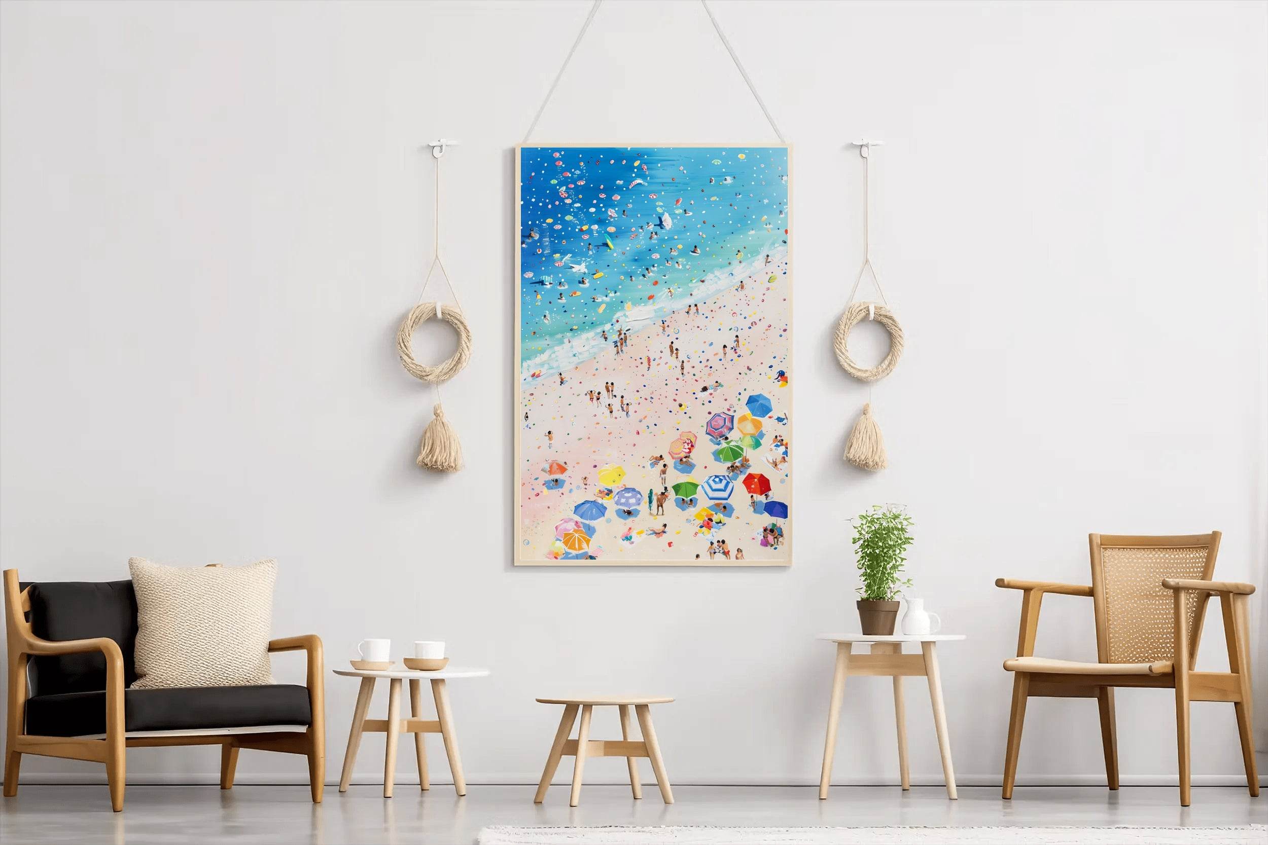 Vibrant Beach Daydream Modern Wall Art - beink online art store