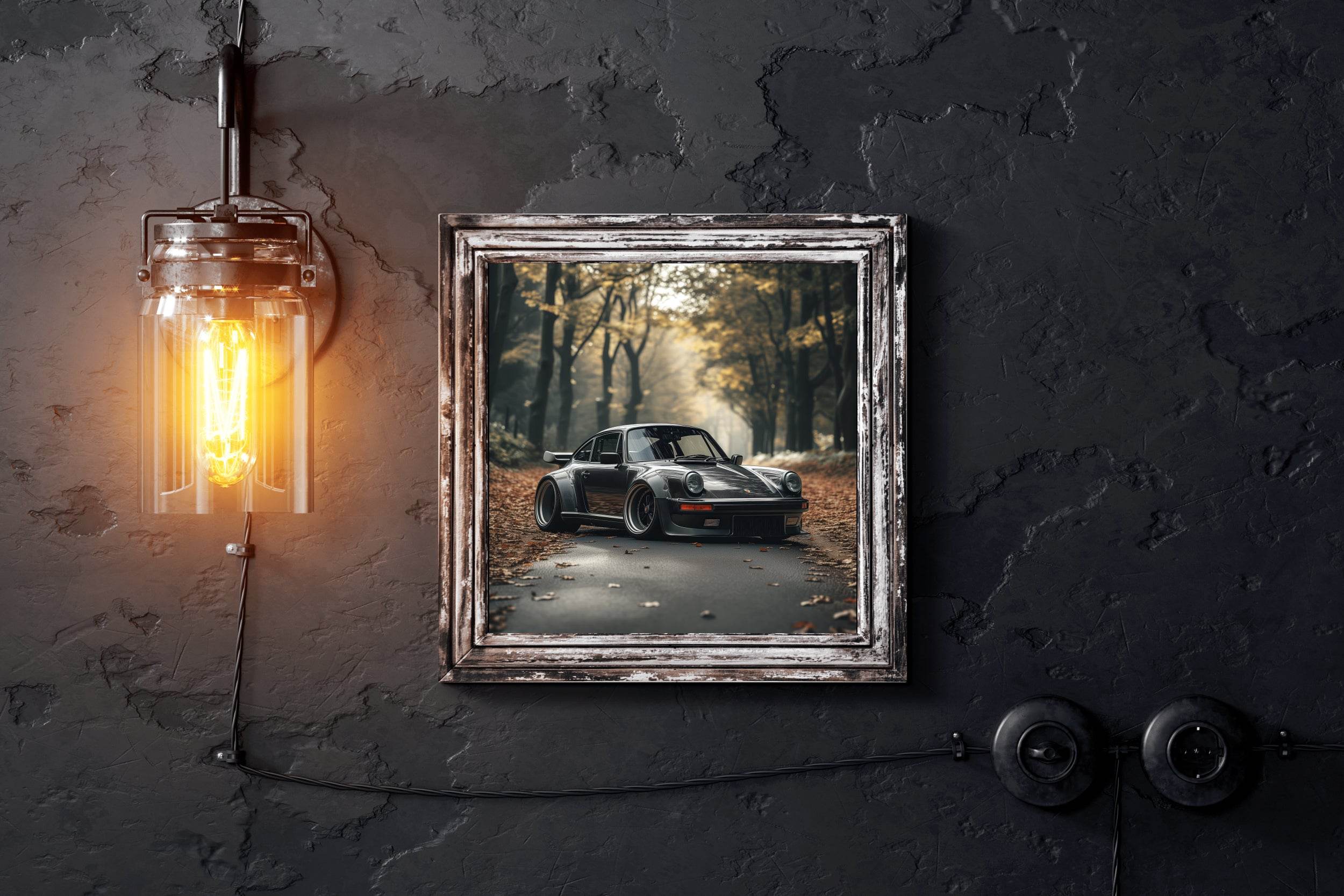 Porsche Black Sports Rally Wall Art - beink online art store
