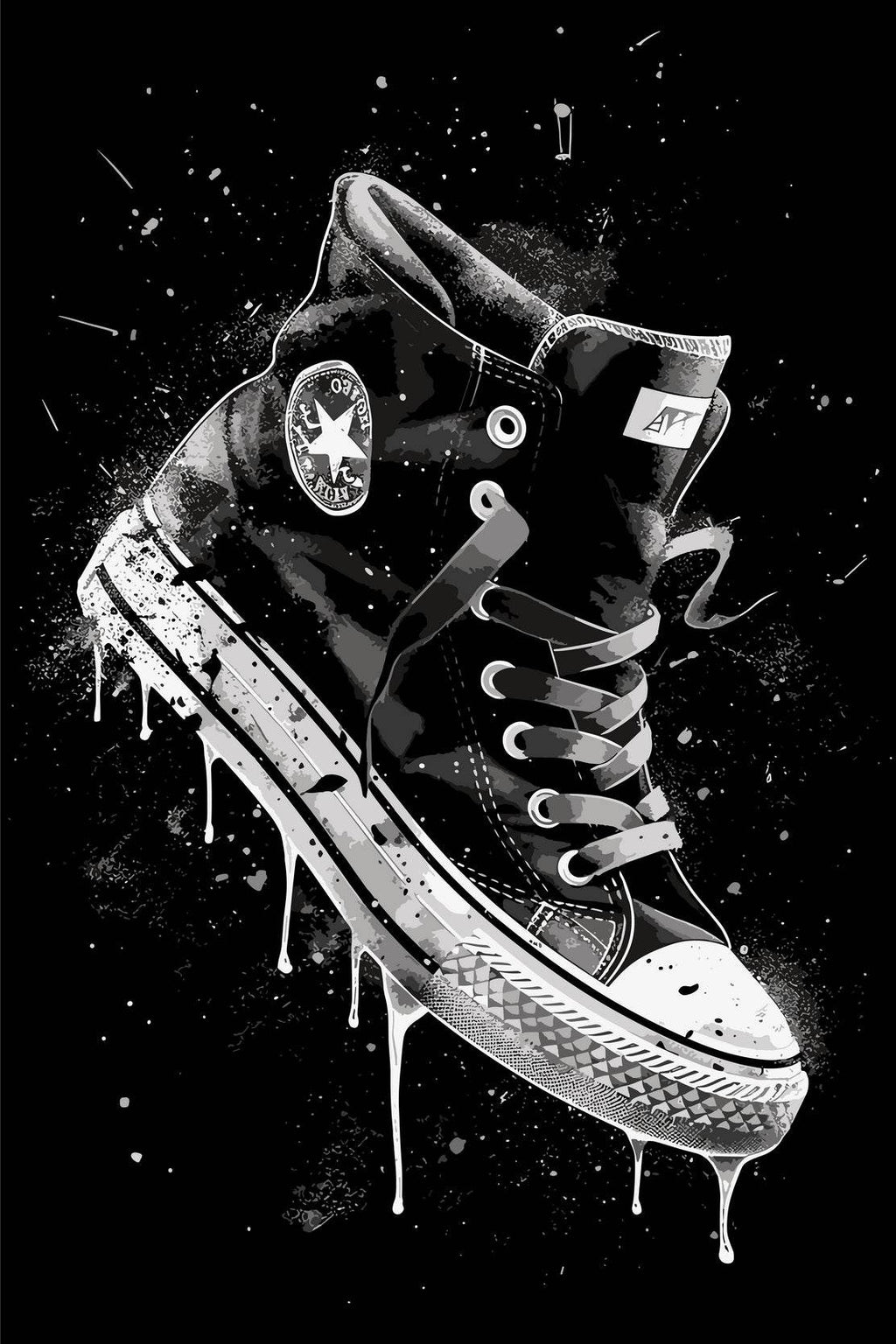 Shoes Black Ankle Boots Wall Art - beink online art store