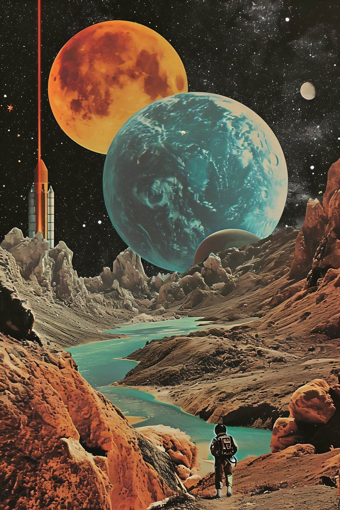 view Of The Planets In Space Wall Art - beink online art store