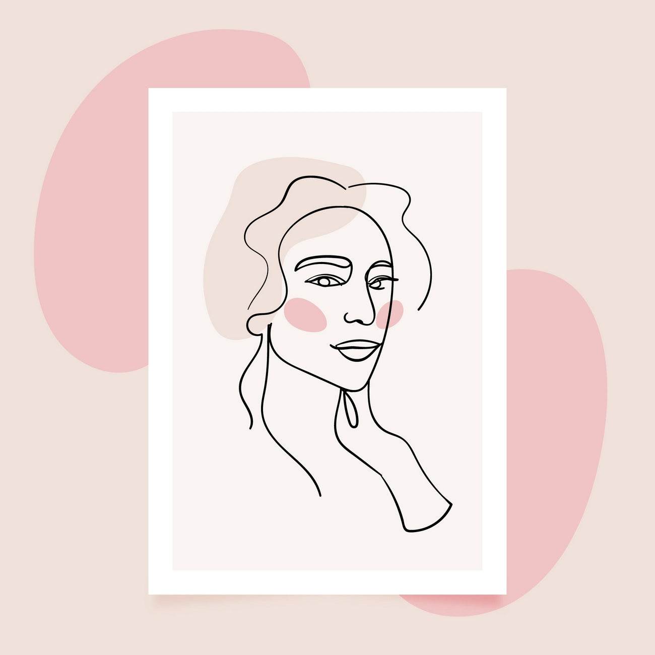 Beautiful Linear Face of Blonde Woman Wall Art - beink online art store