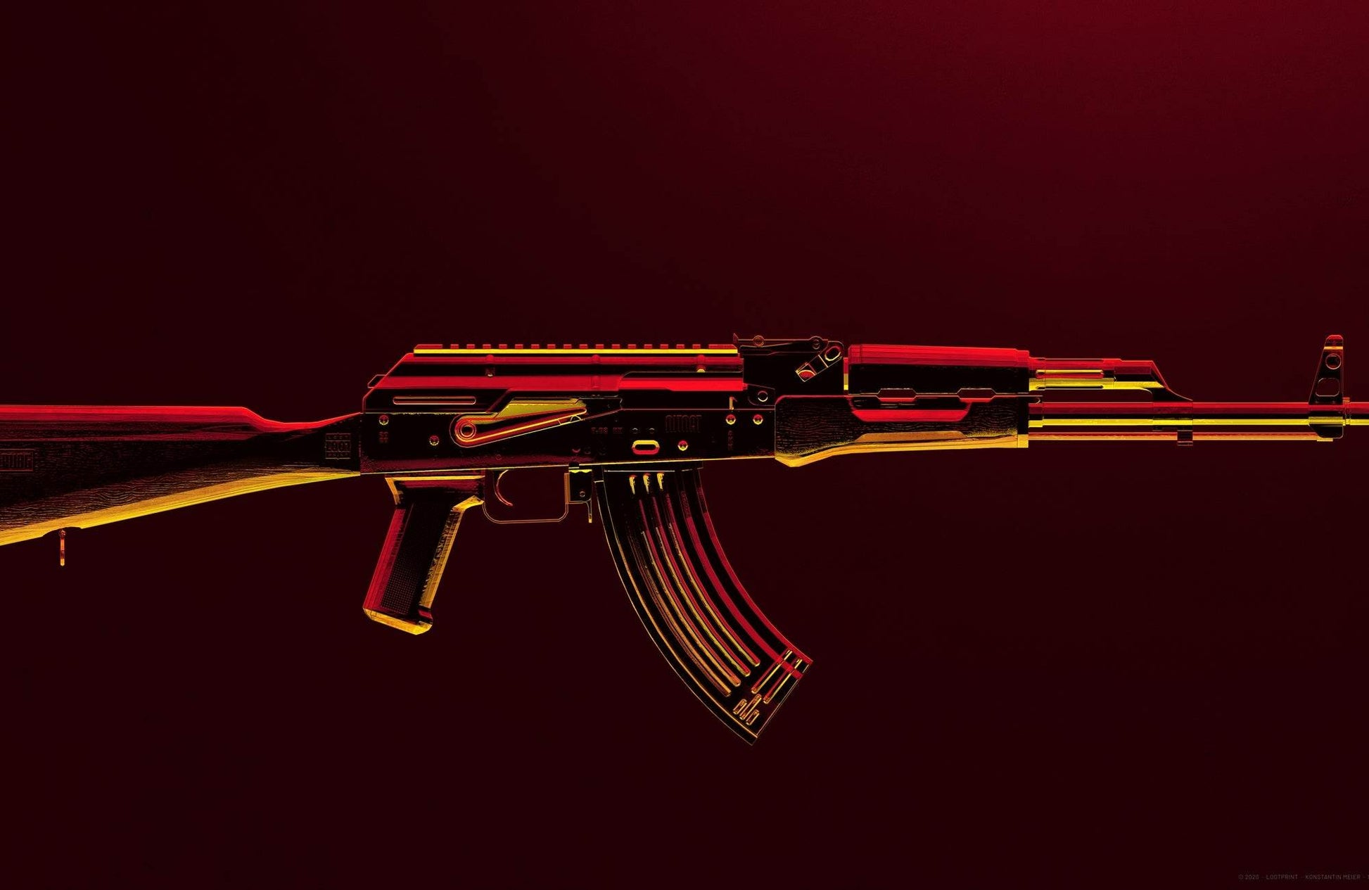 PUBG AK47 Gaming Wall Art - beink online art store
