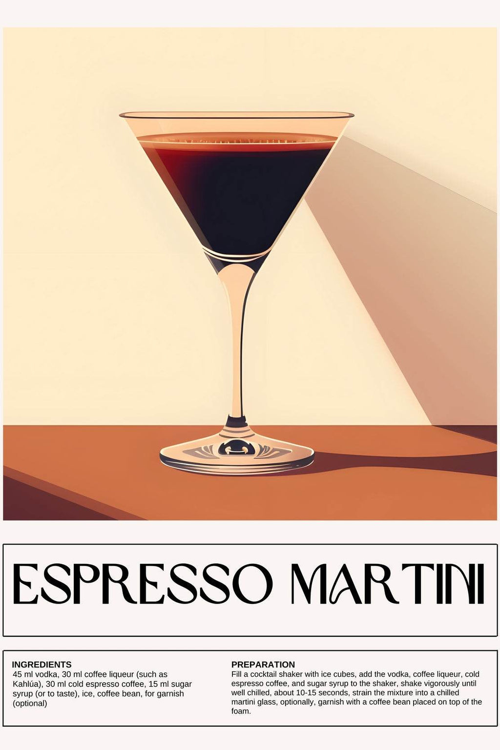 Espresso Martini Wall Art - beink online art store