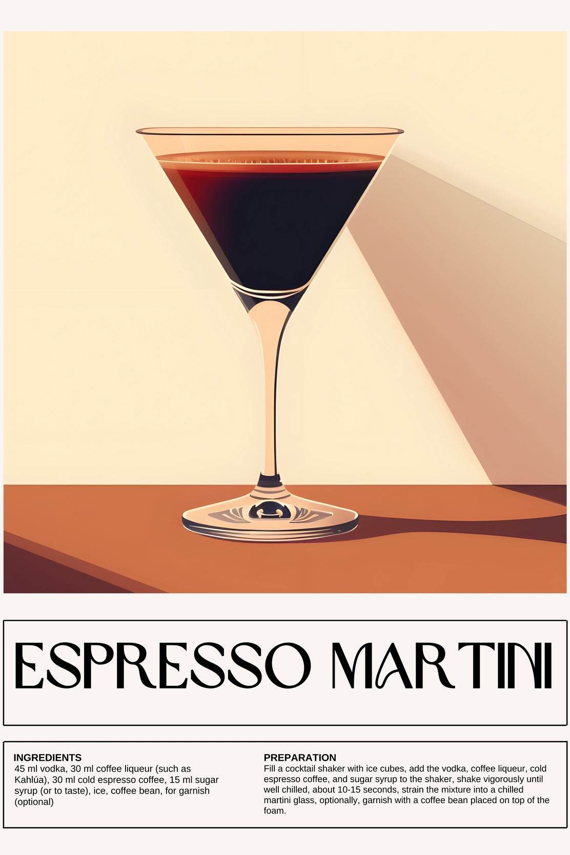 Espresso Martini Wall Art - beink online art store