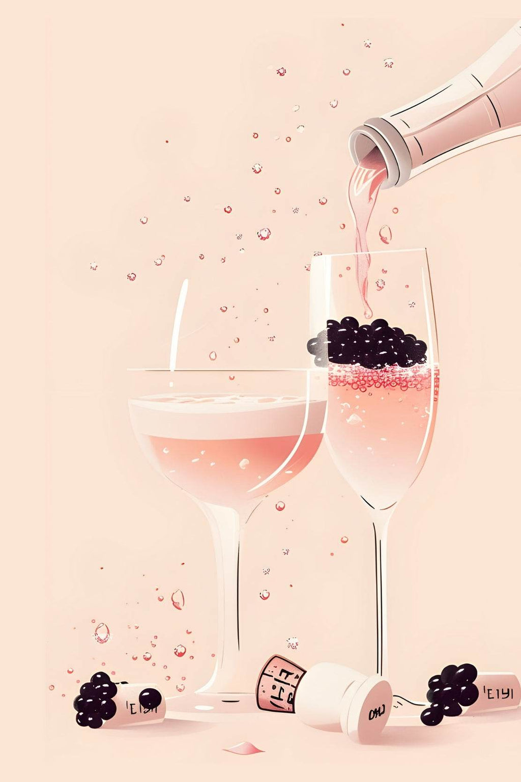 Vintage Champagne Wall Art - beink online art store